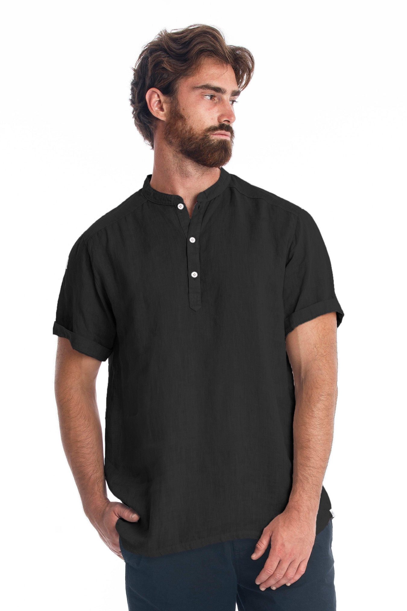 Image of RAVENS VIEW IBIZA mannen vegan Shirt Brad Zwart