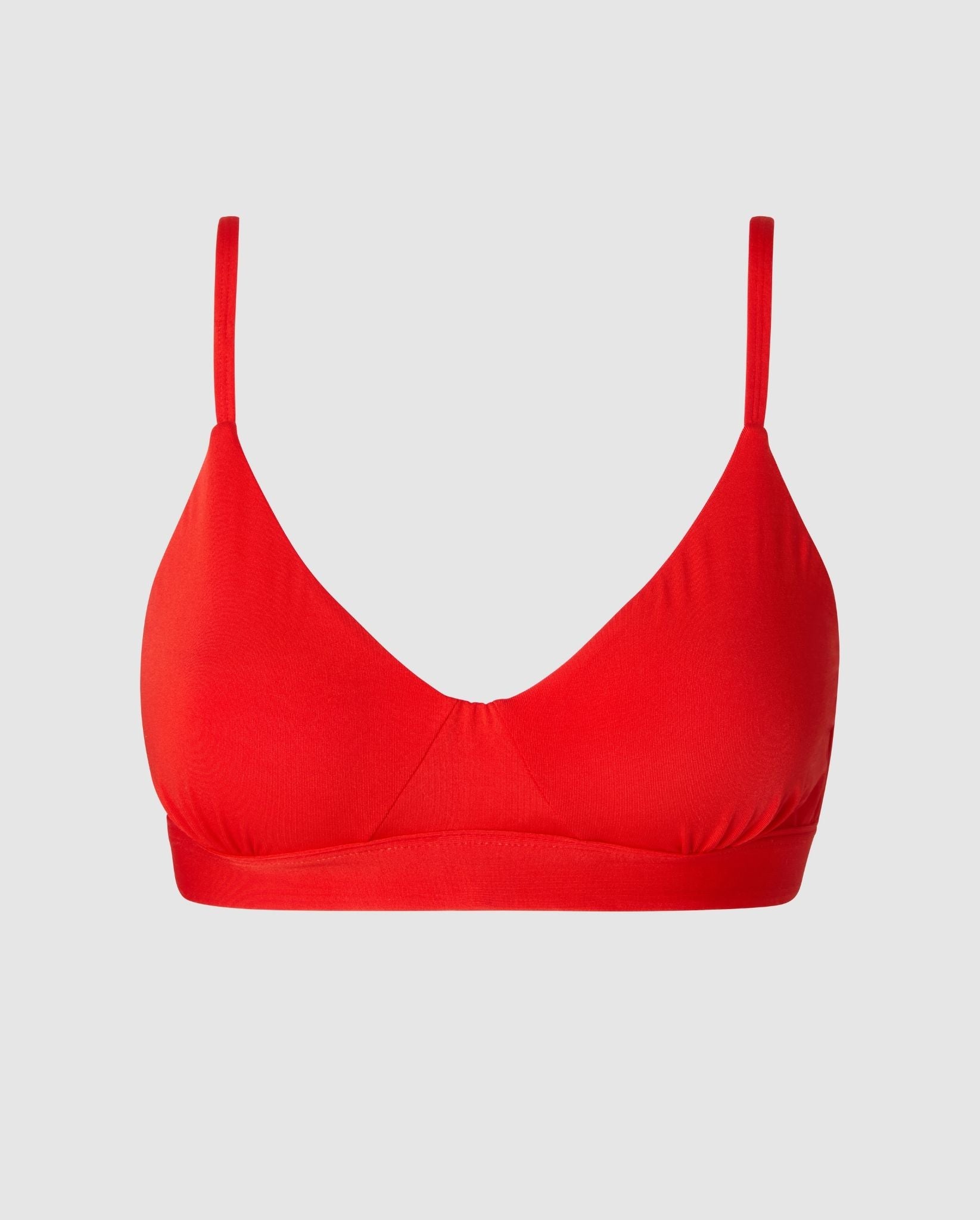 Understatement womens vegan Micro Scoop Bra Fiery Red