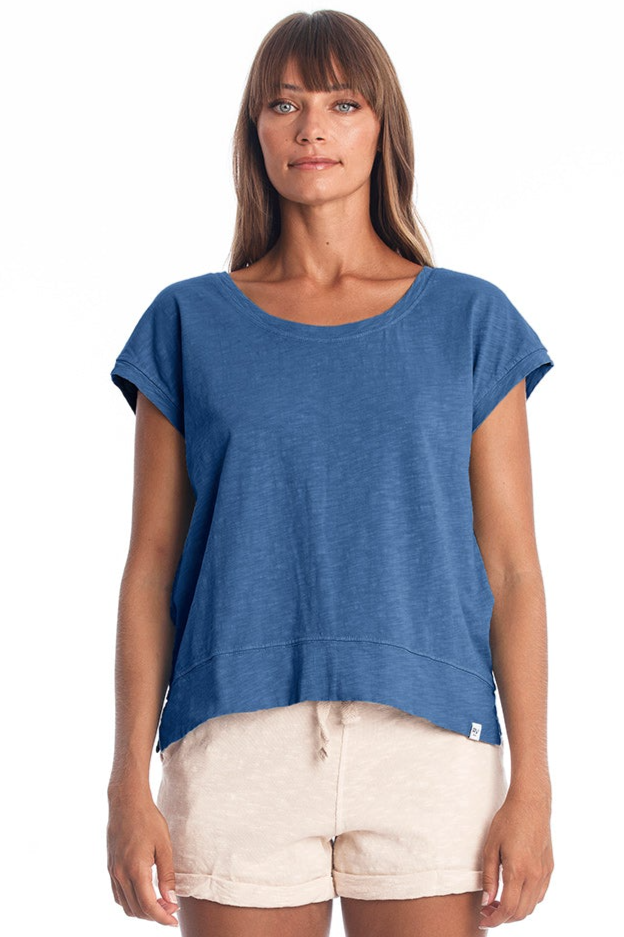 RAVENS VIEW IBIZA Damen vegan Top Ivy Indigoblau