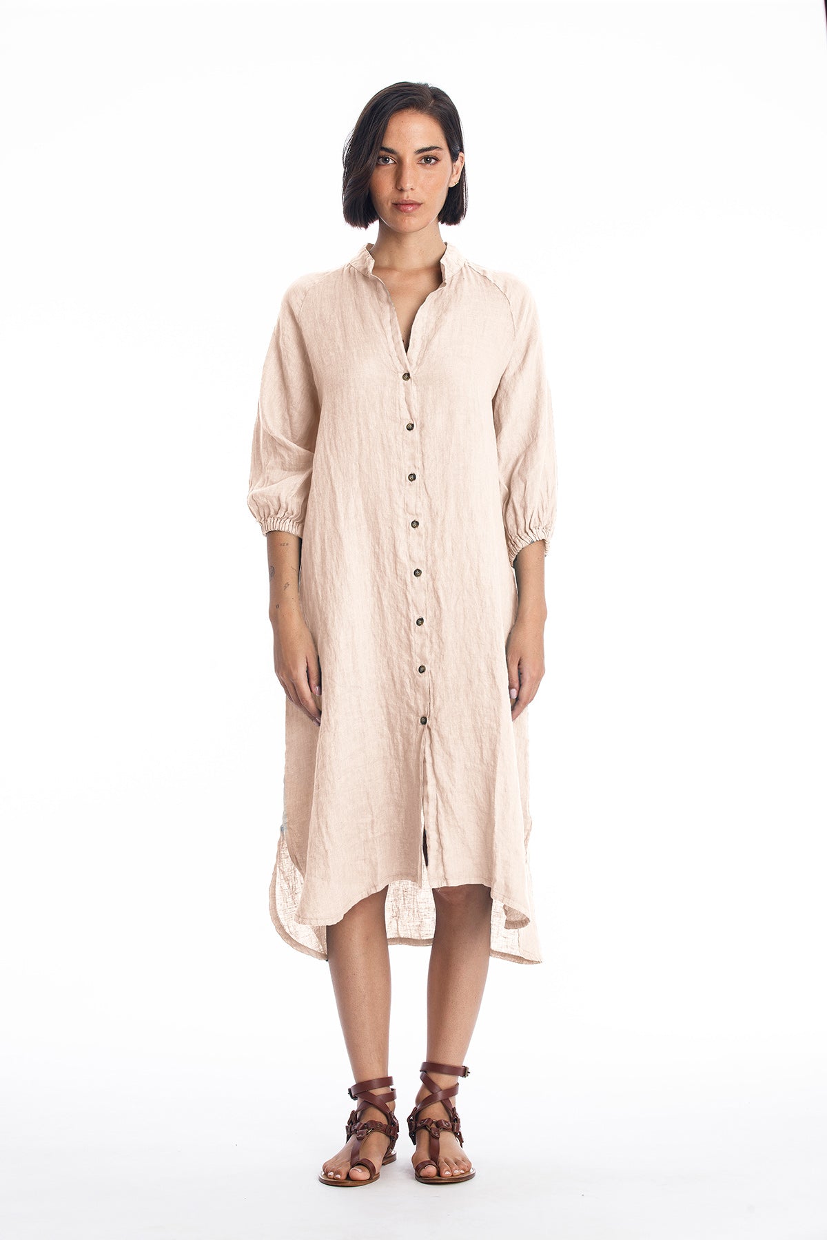 RAVENS VIEW IBIZA womens vegan Shirt Dress Mei Sand