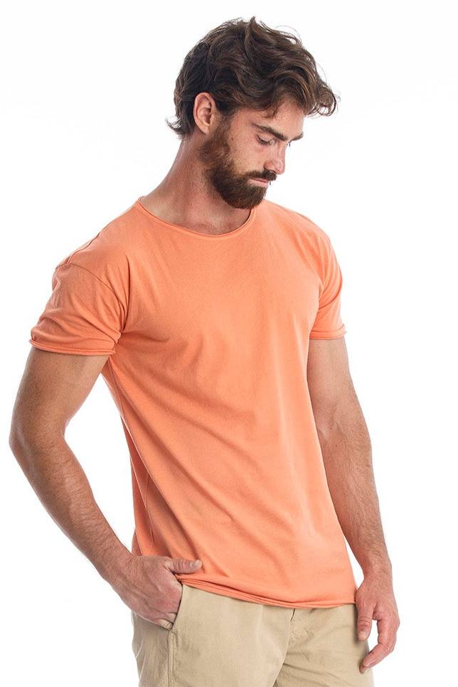 RAVENS VIEW IBIZA Herren vegan T-Shirt Rundhalsausschnitt Wild Apricot