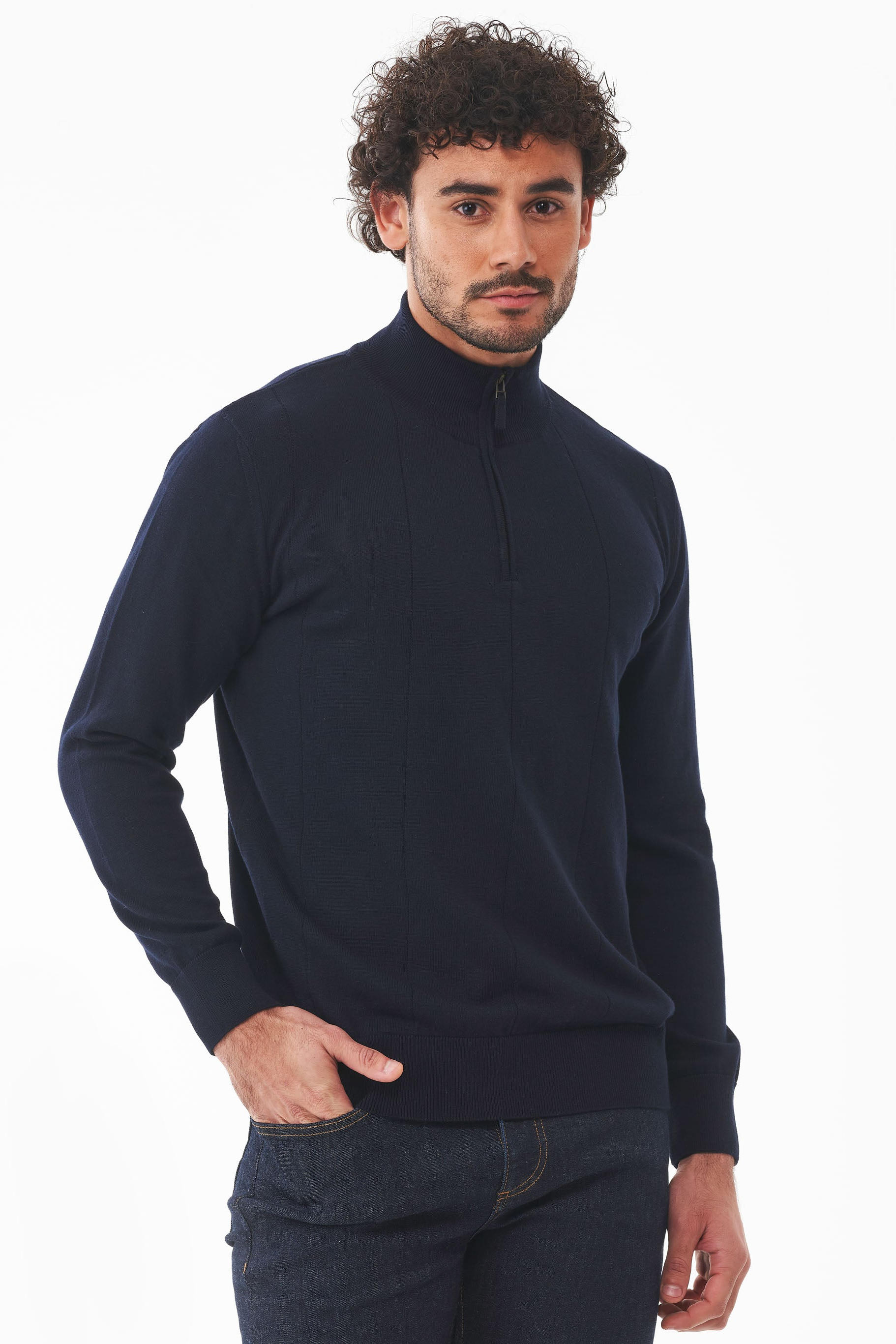 ORGANICATION Herren vegan Pullover Dunkel Marineblau