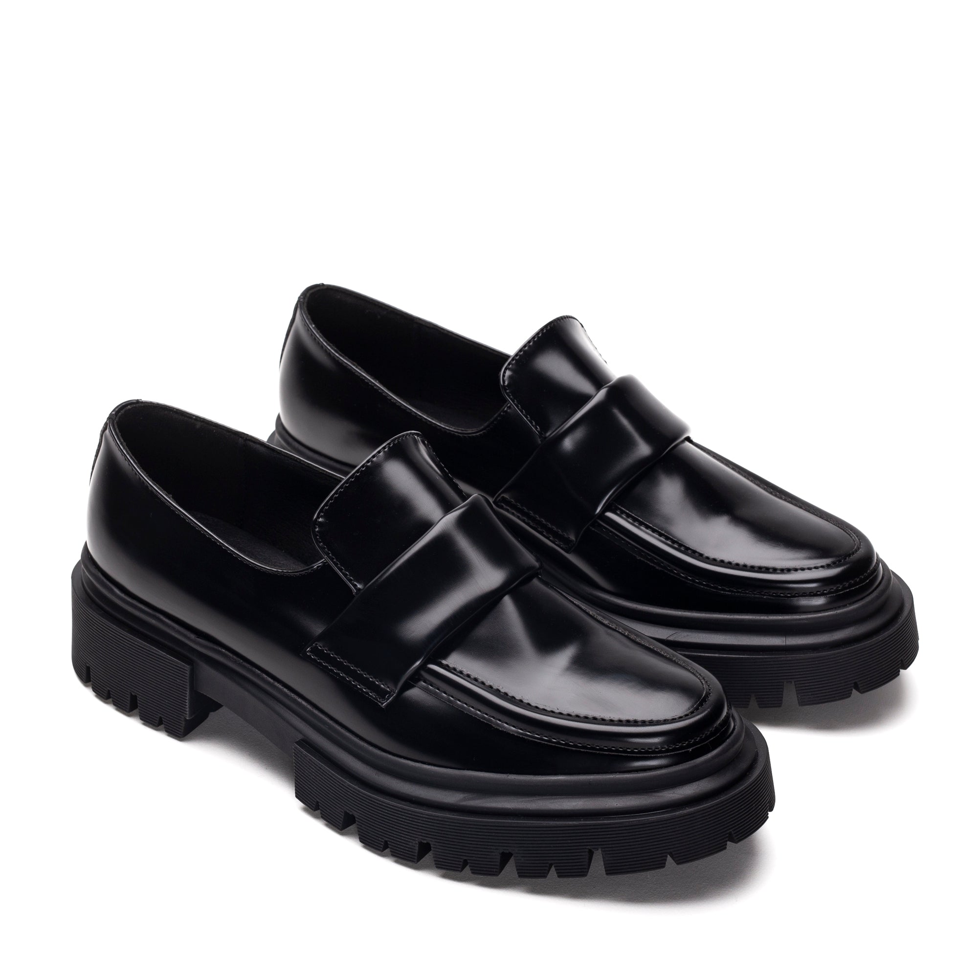 NAE womens vegan Loafers Esel Black