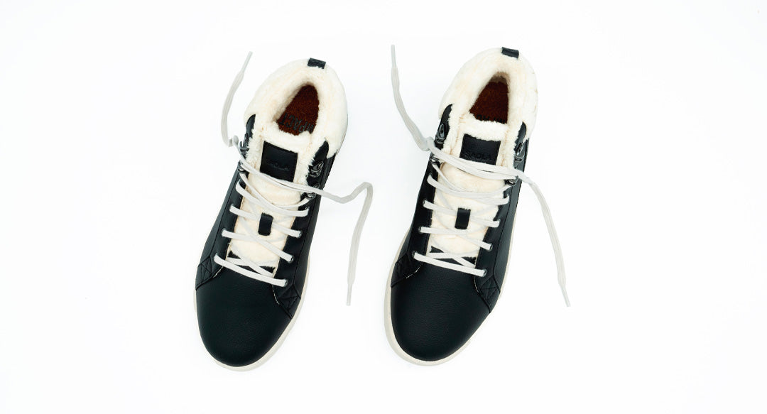 SAOLA womens vegan Sneakers Women Bergen Warm Black