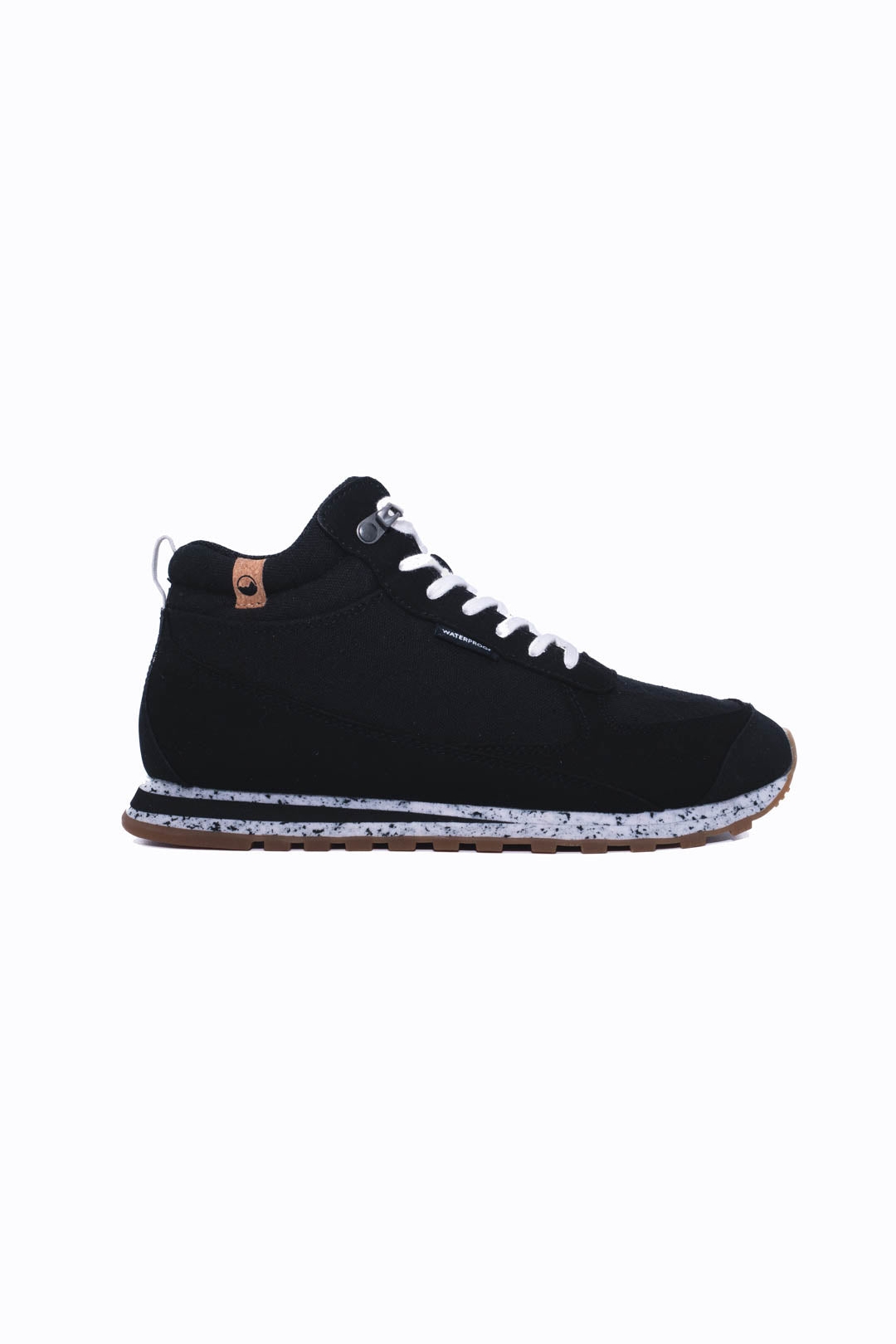 SAOLA Damen vegan Sneaker Damen Alta Vibram Wasserdicht Schwarz