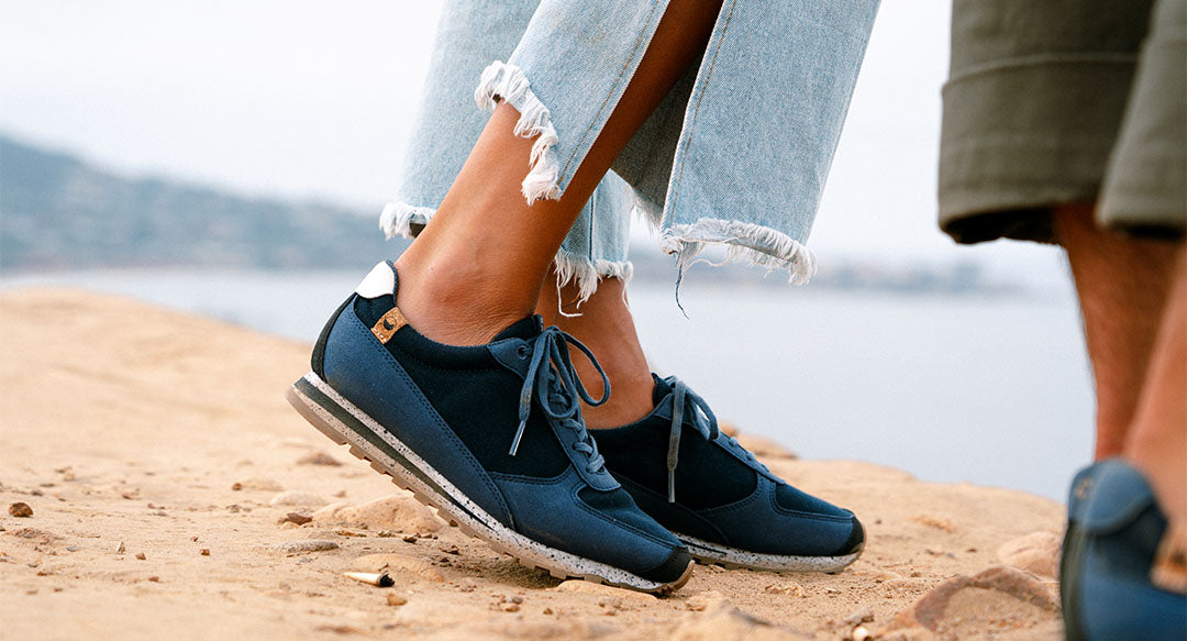 SAOLA womens vegan Sneakers Women Alta Vibram Navy