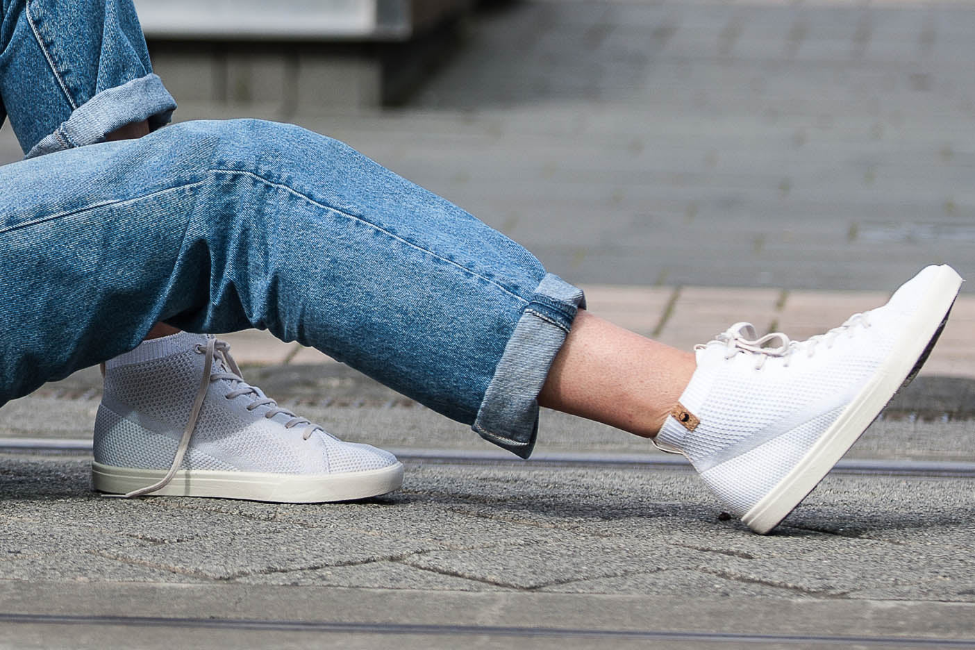 SAOLA womens vegan Sneakers Women Wanaka Knit White