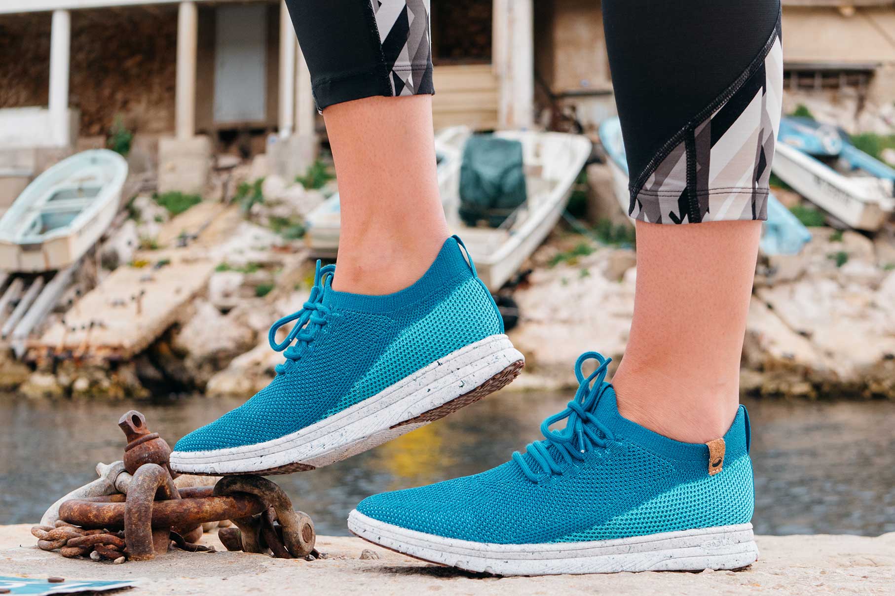 SAOLA womens vegan Sneakers Women Tsavo Deap Teal