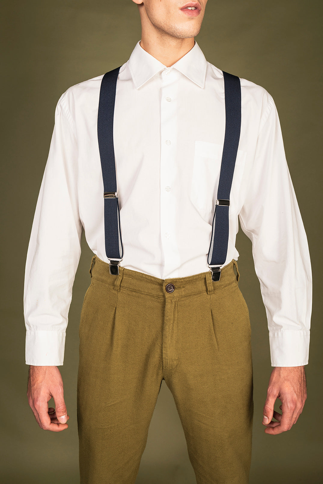 NAE men vegan Suspenders Victor Blue