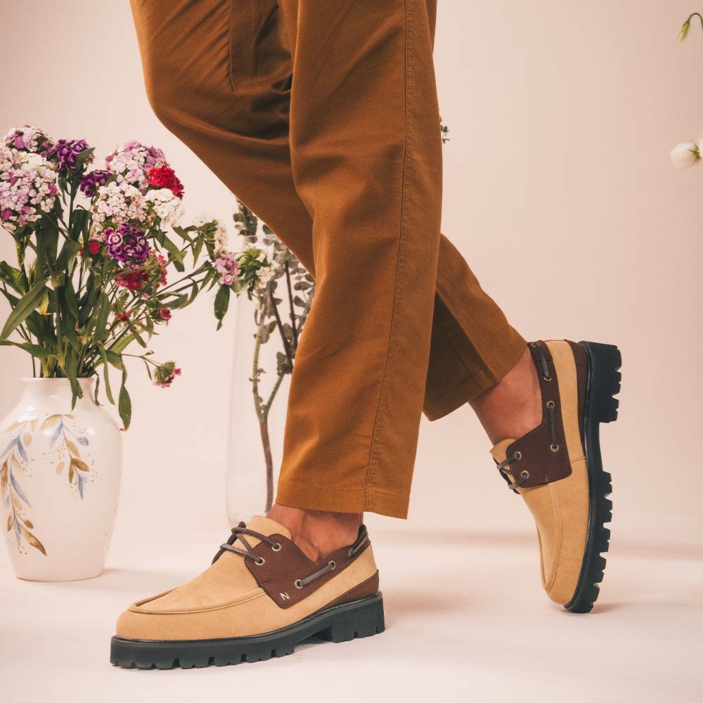 NAE men vegan Boat Shoe Dario Beige
