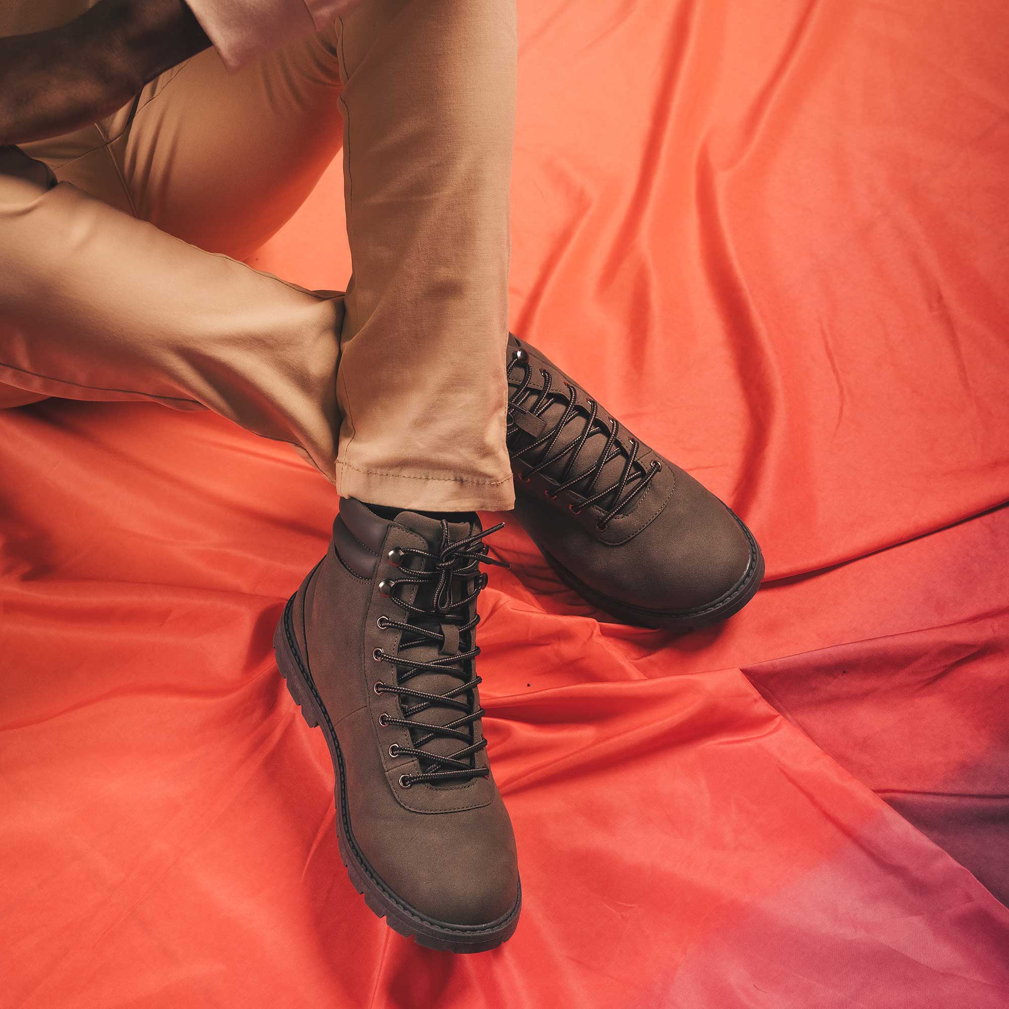 NAE men vegan Boots Adar Grey