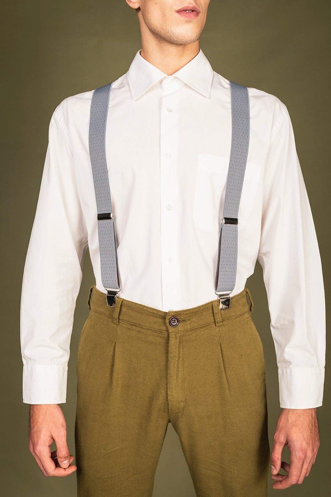 NAE men vegan Suspenders Adam Blue