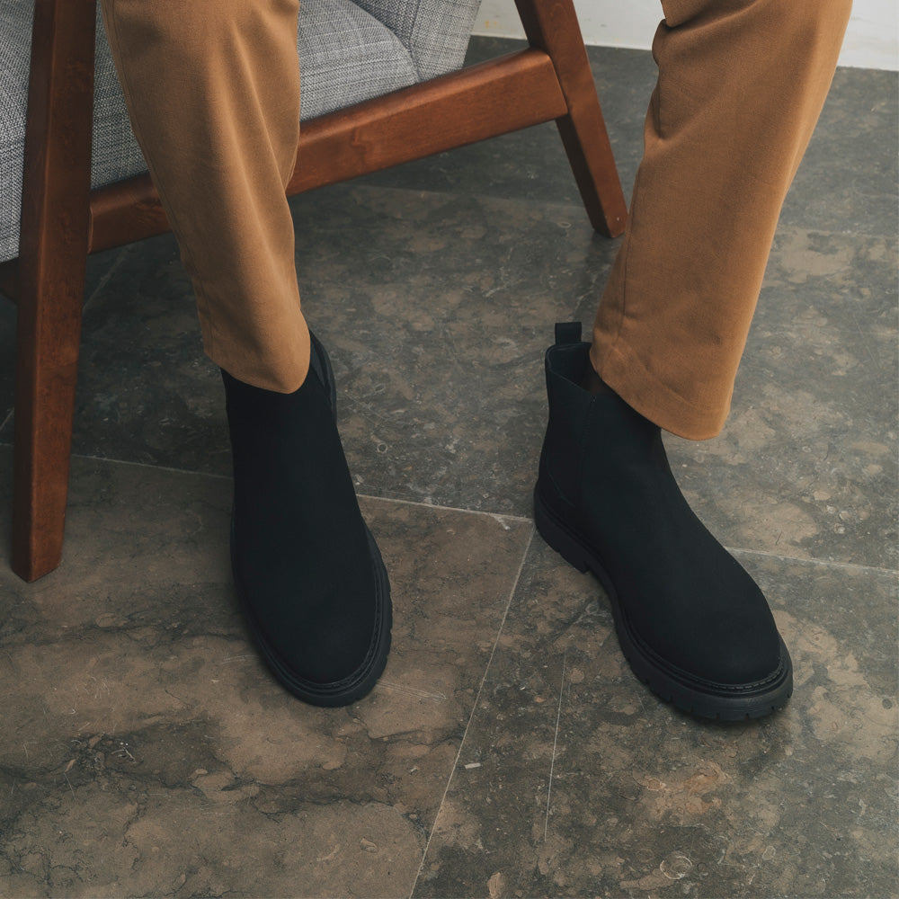NAE men vegan Chelsea Boots Faber Black