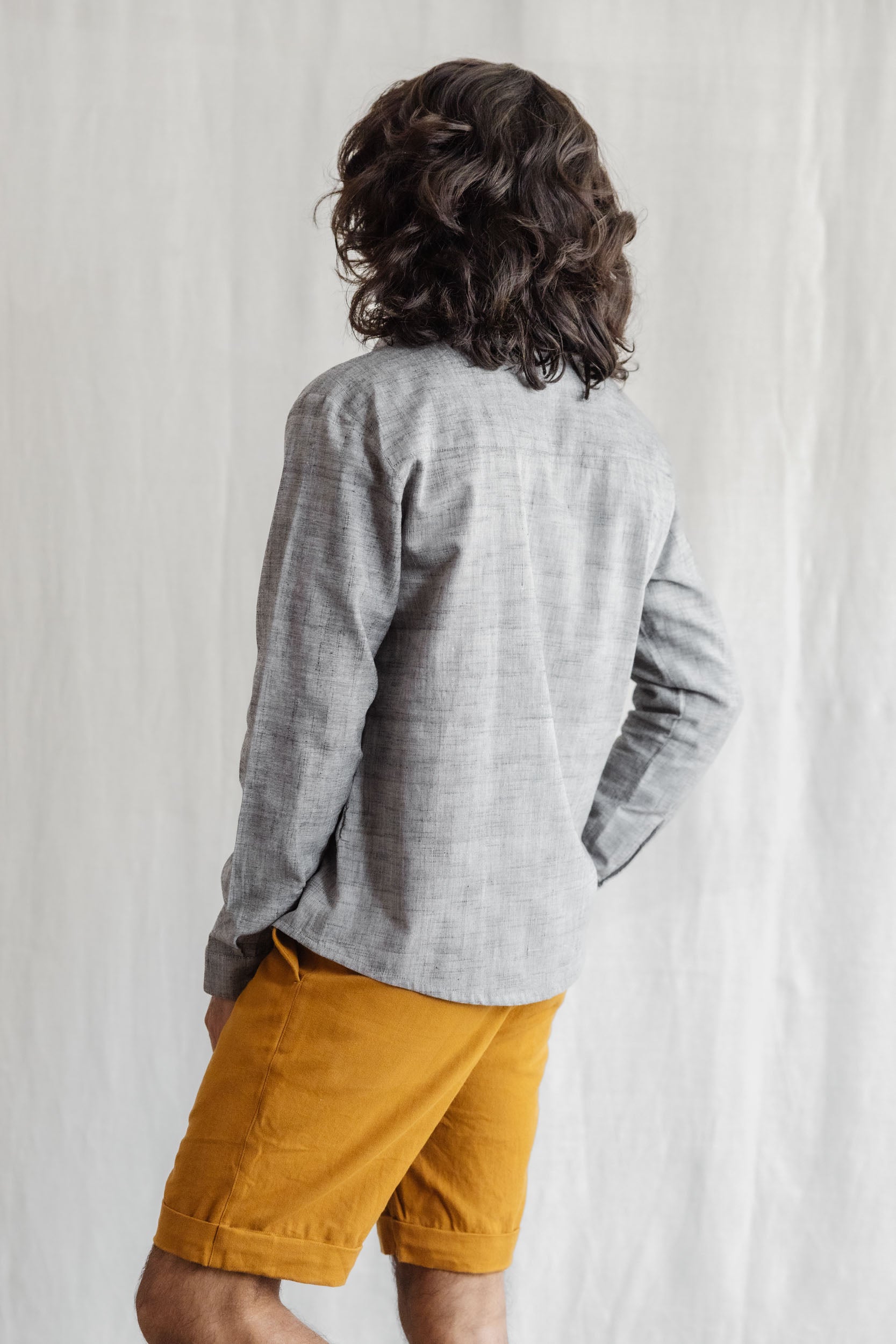 Jyoti - Fair Works men vegan Shirt Himat Grey