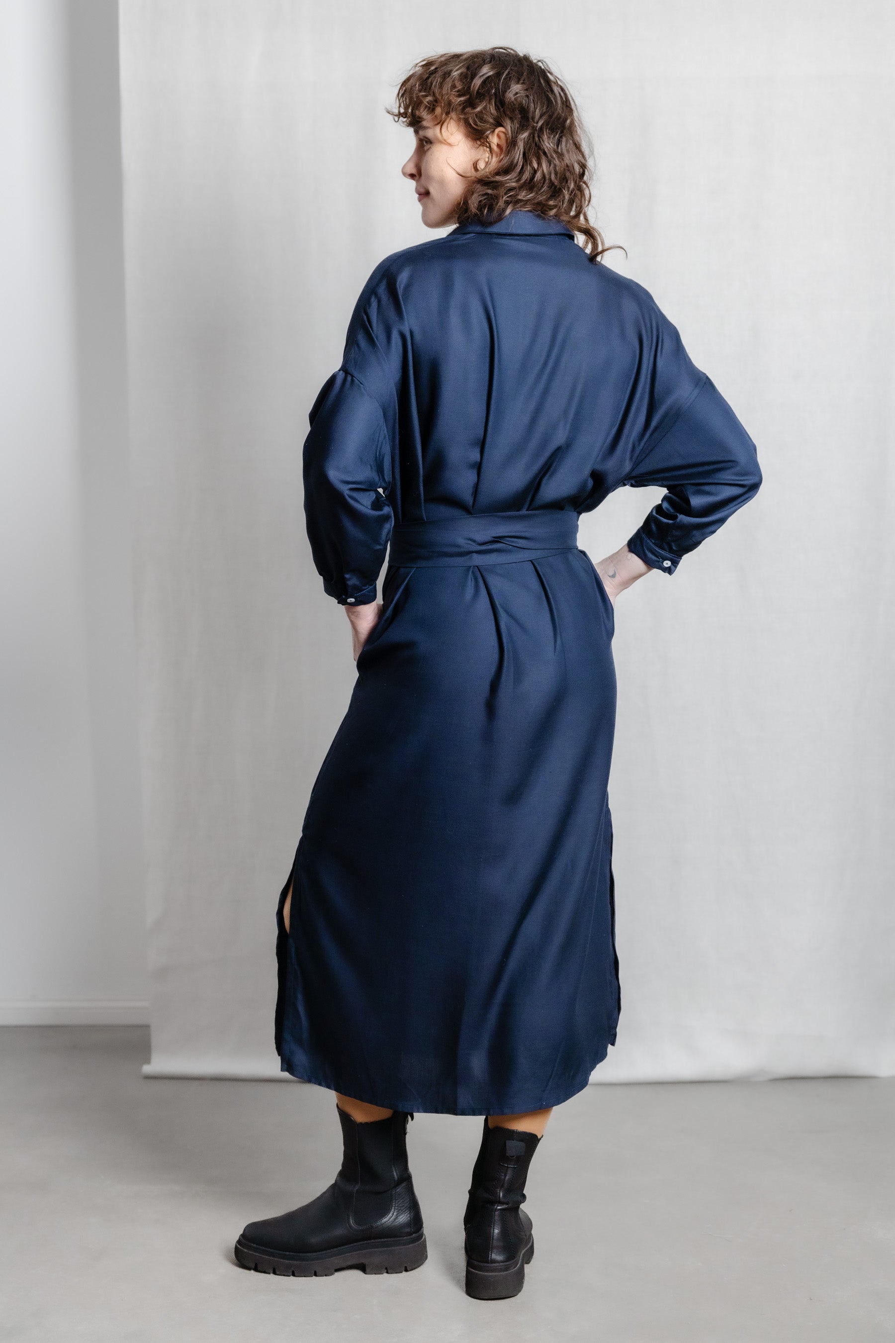 Jyoti Fair Works womens vegan Dress Ananya Sapphire Blue