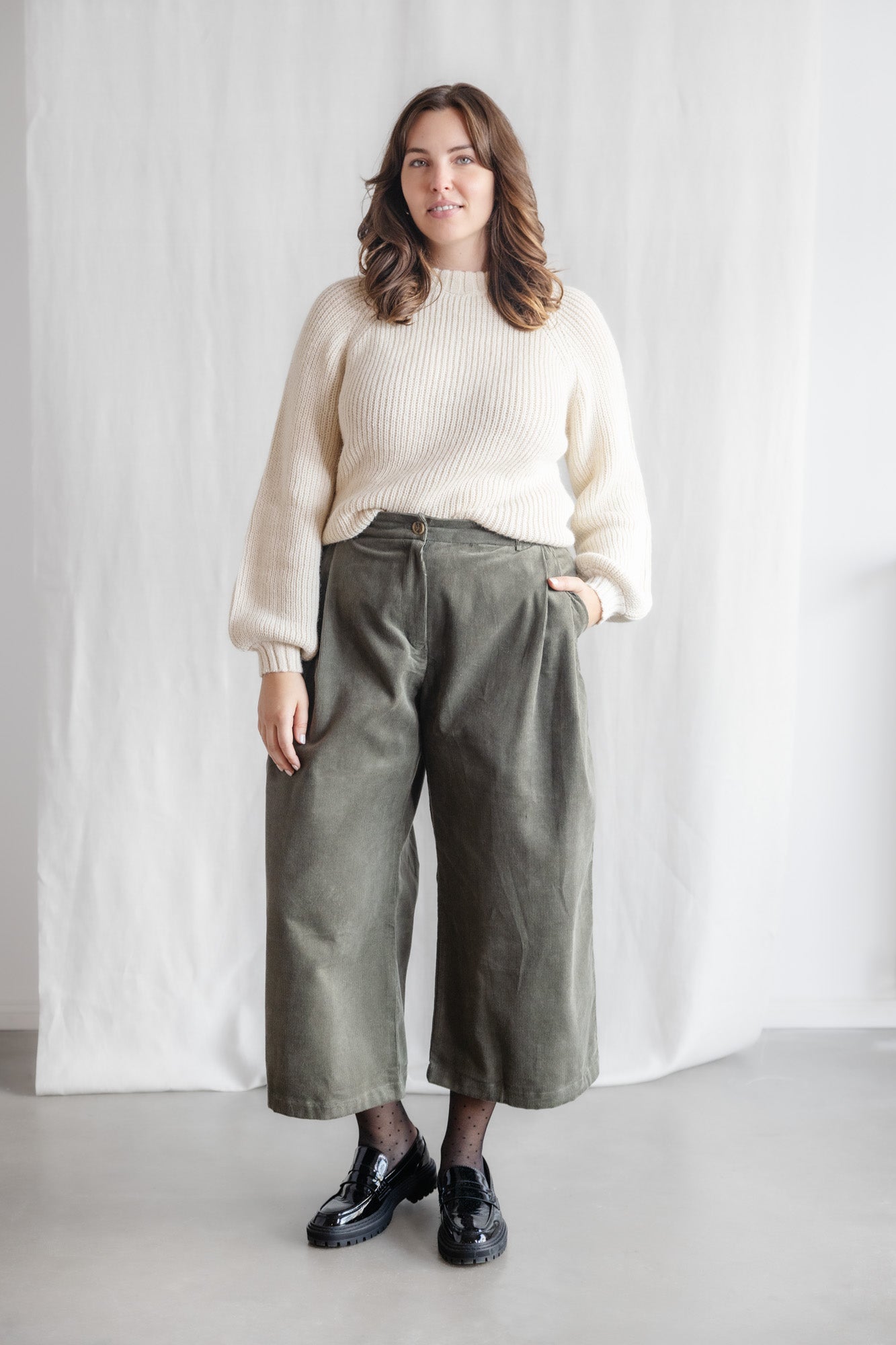 Jyoti Fair Works womens vegan Culotte Awa Pistachio Green