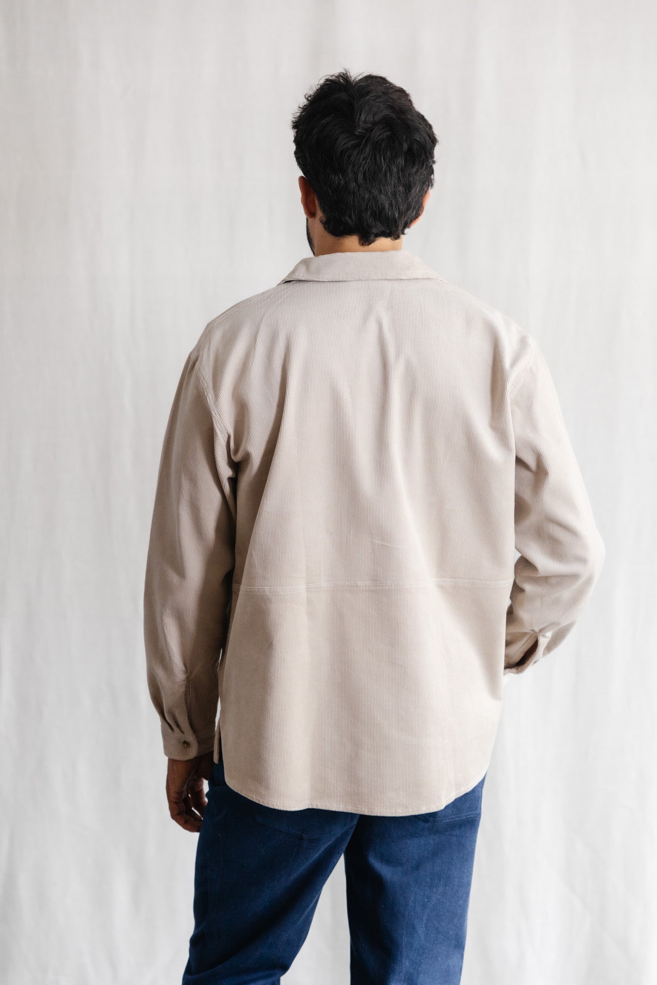 Jyoti Fair Works men vegan Overshirt Kal Beige