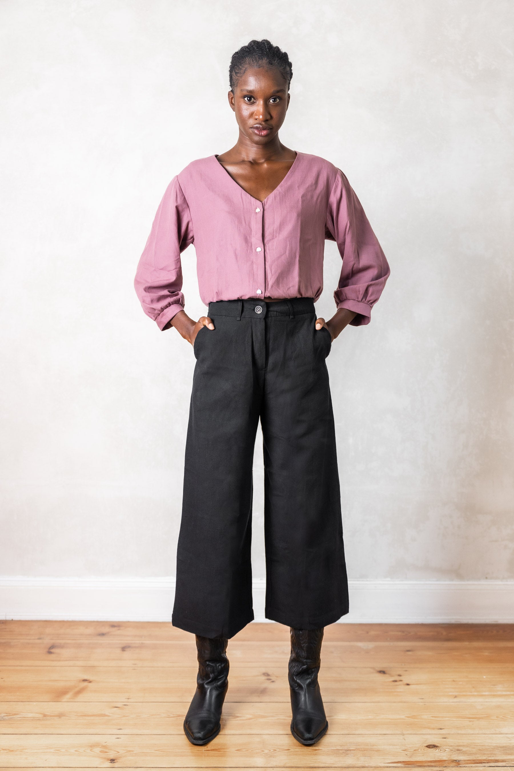 Image of Jyoti Fair Works dames vegan Culotte Hema Zwart
