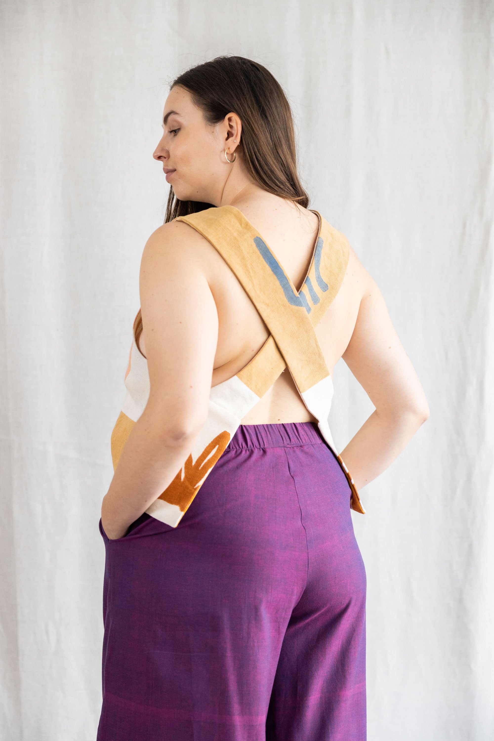 Image of Jyoti Fair Works dames vegan Top Pallavi Blockprint Savanna