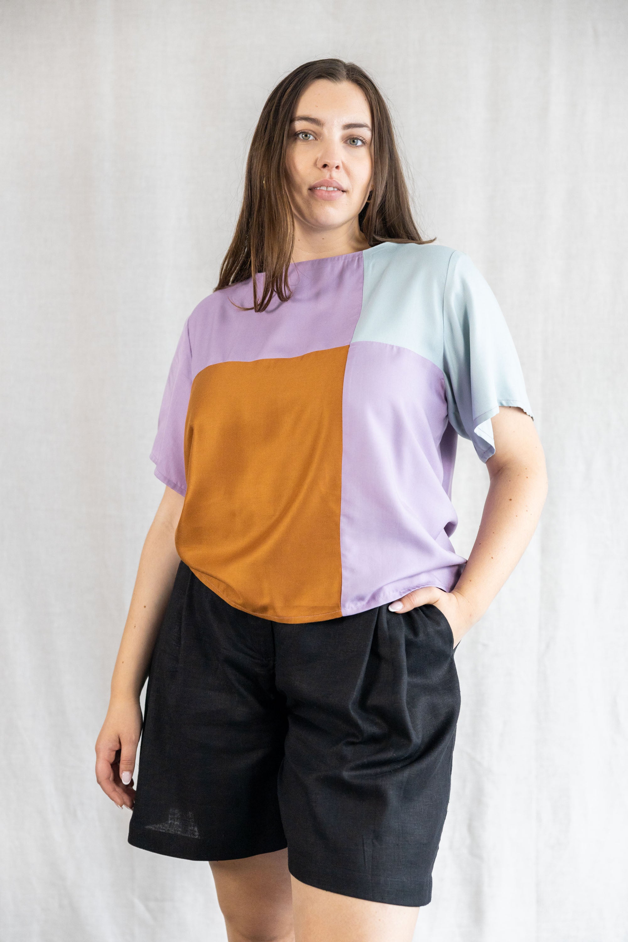 Jyoti Fair Works Damen vegan Oberteil Sarala Colorblock