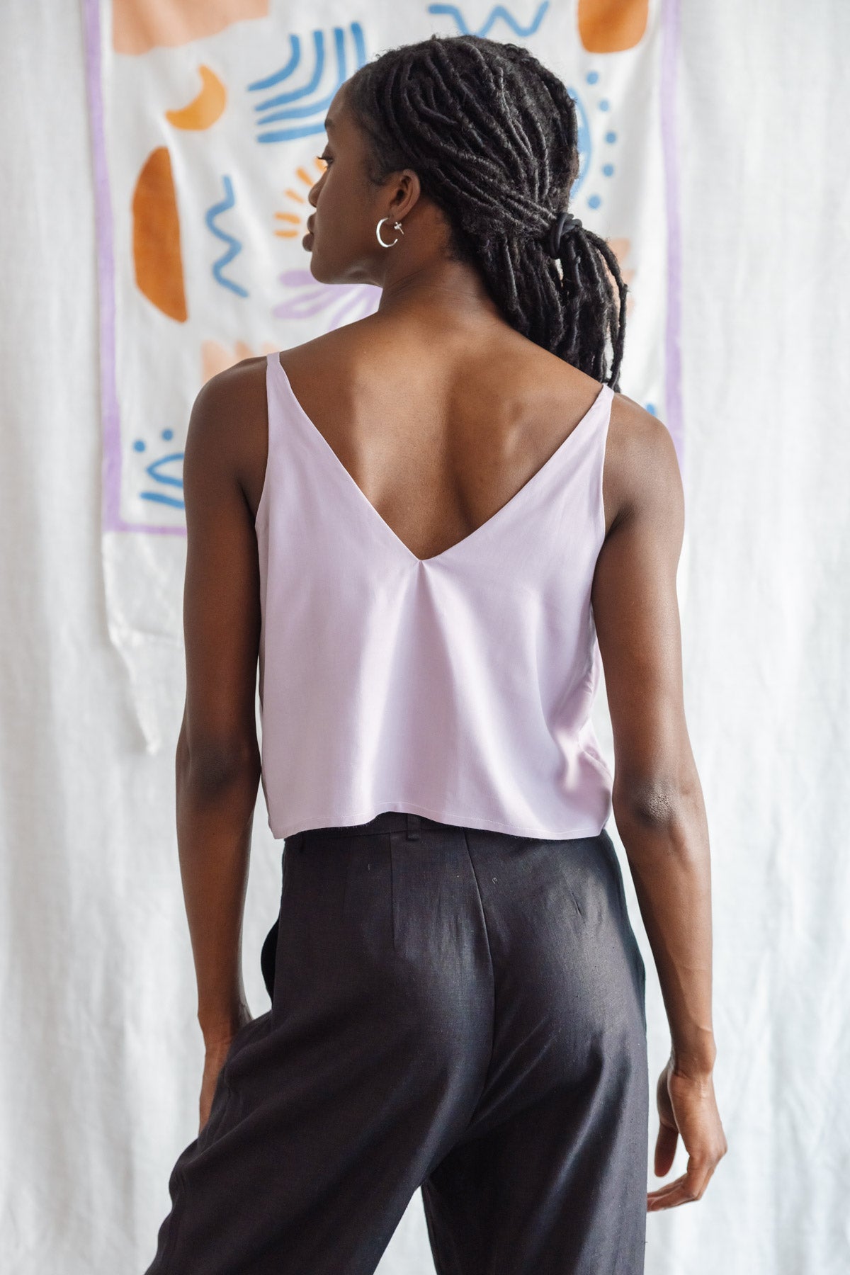 Jyoti Fair Works womens vegan Crop Top Iya Lilac