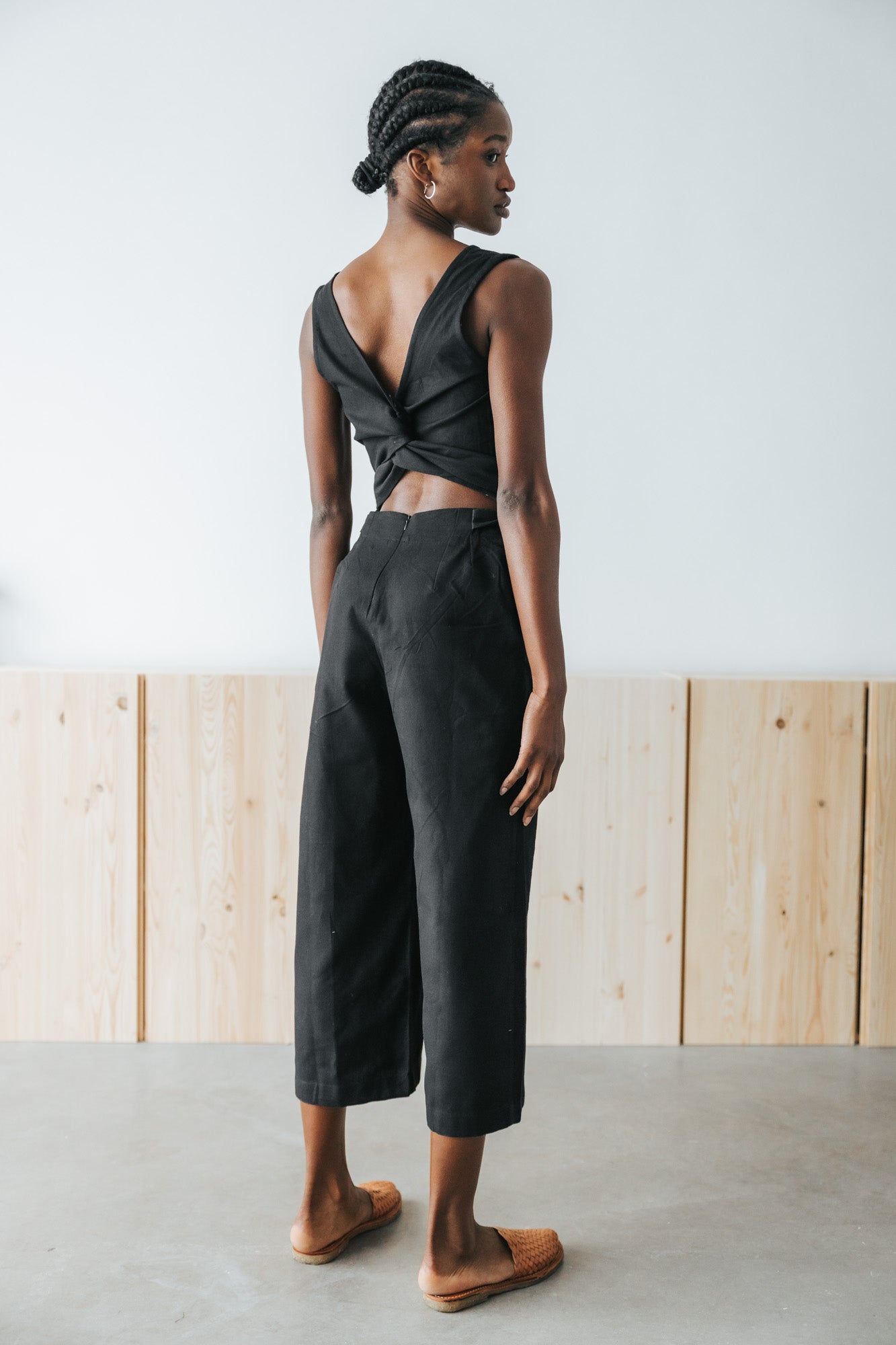 Jyoti Fair Works Damen vegan Jumpsuit Anusha Schwarz