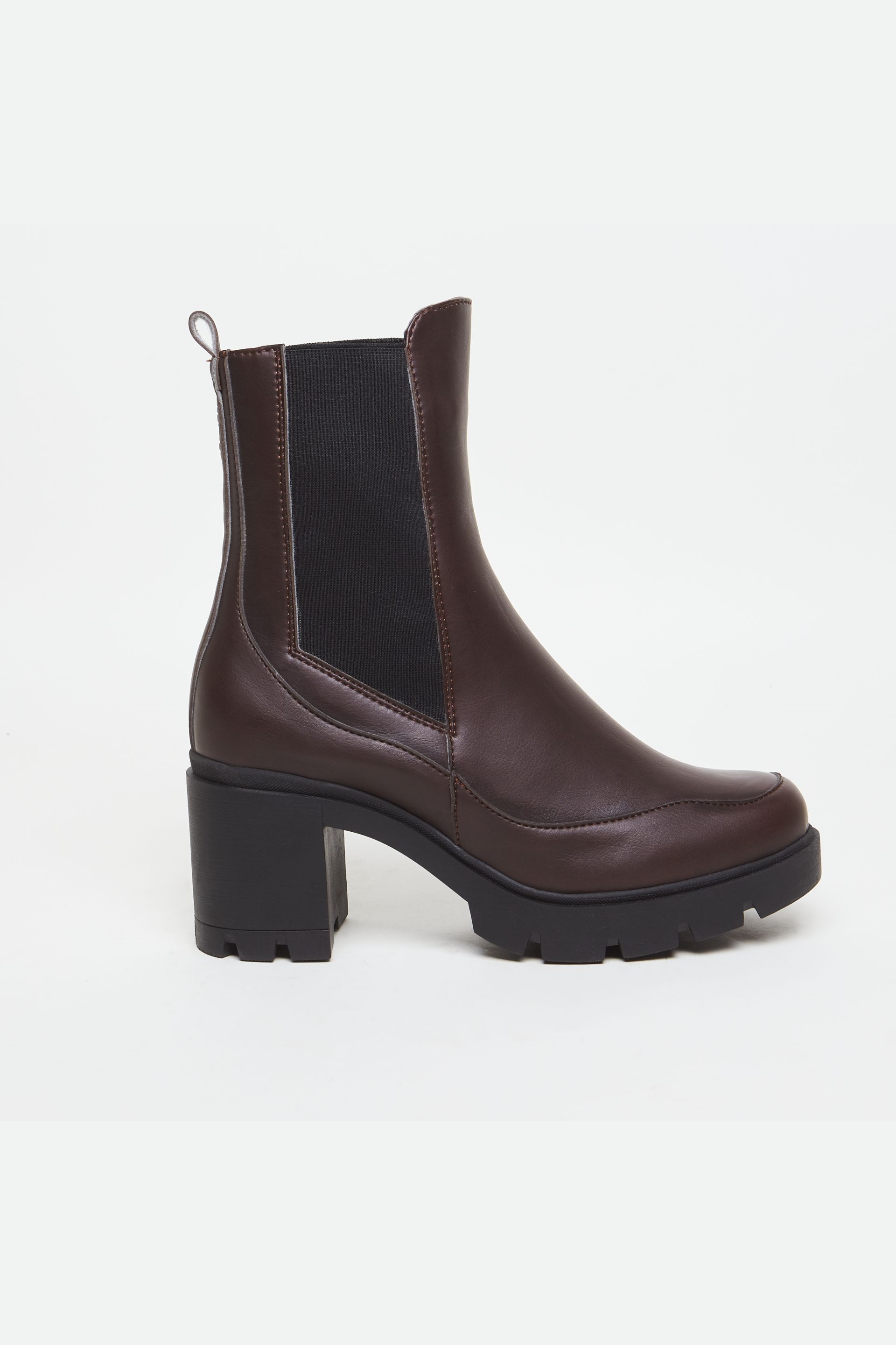 AGAZI Damen vegan Stiefel Vicky Veganes Öko-Leder Chocolate Brown