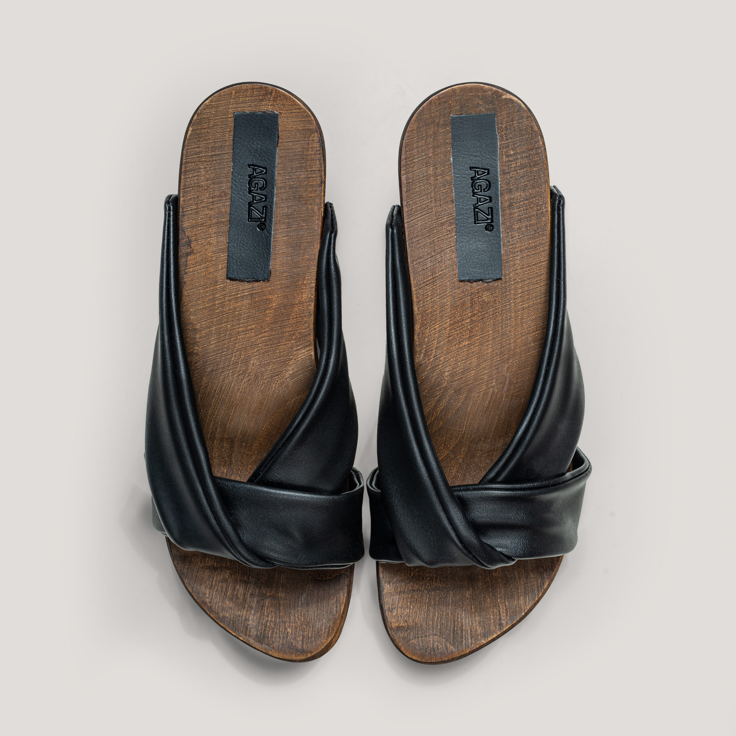 AGAZI Sandals Take Me To Tokyo! Vegan Eco-Leather Black