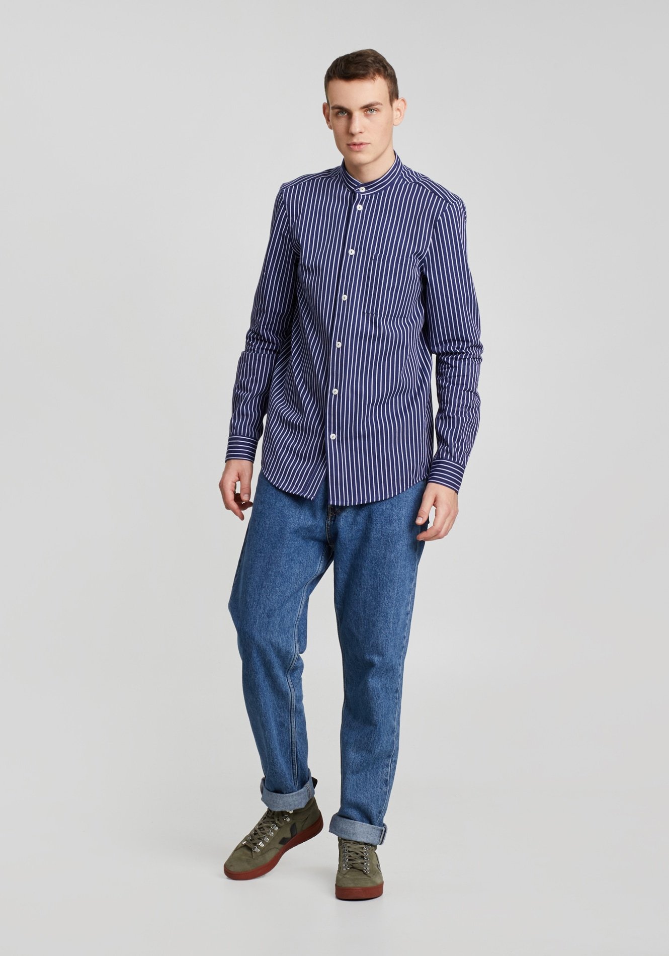 Hafendieb men vegan Shirt Schanty Navy Stripes
