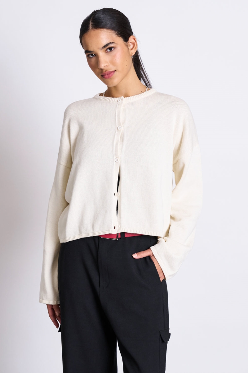 Image of JAN 'N JUNE dames vegan Lichte Cardigan Asas Off White
