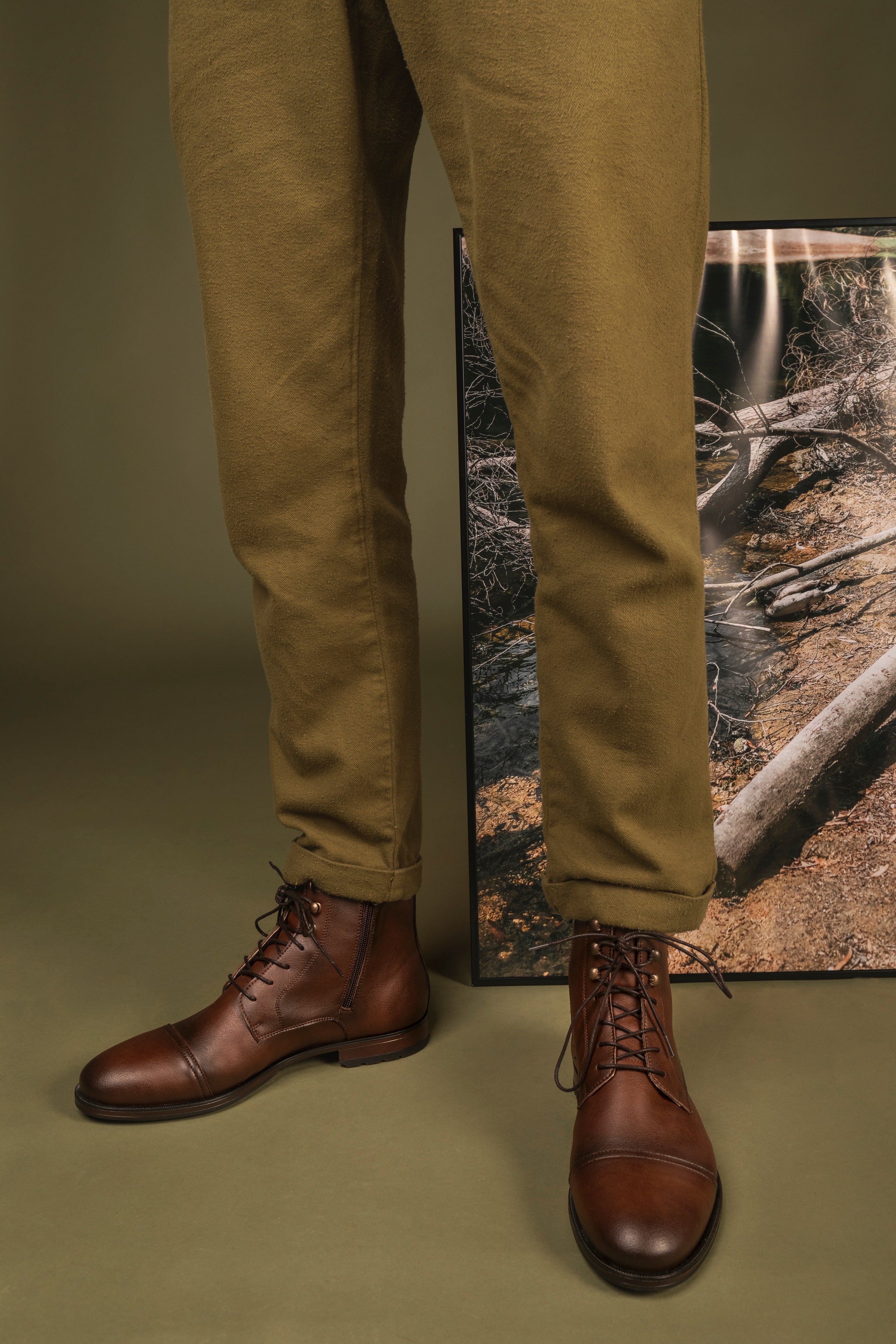 NAE men vegan Boots Lore Brown