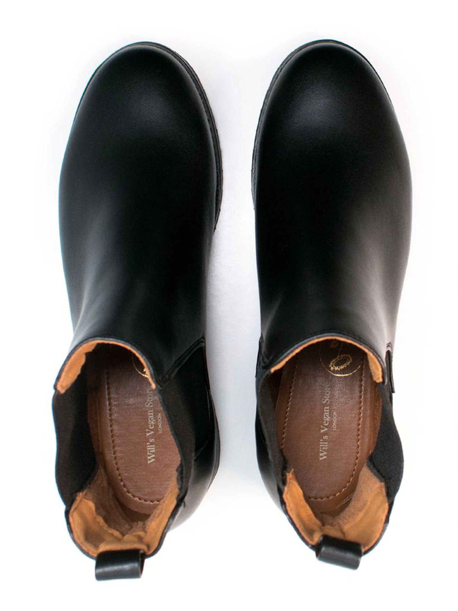 Will's Vegan Store Chelsea Boots Men Wide Fit Luxe Deep Tread Black