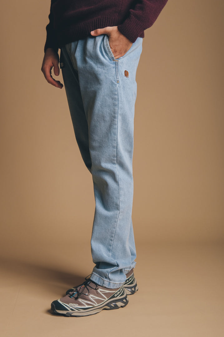Image of Trendsplant mannen vegan Jeans Climber Broek Light Wash Blauw