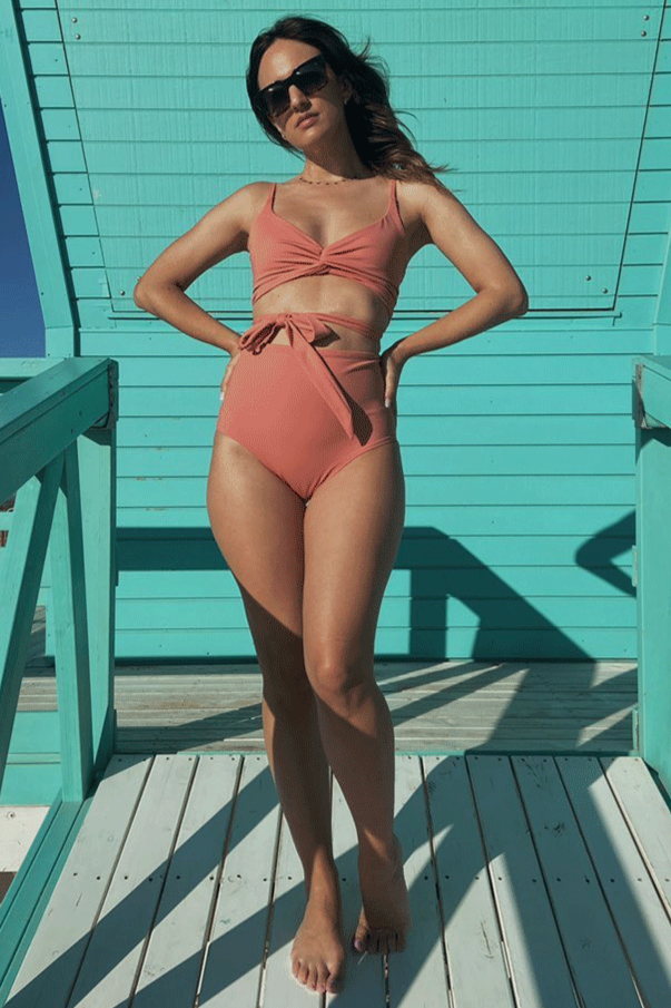 Image of Anekdot dames vegan Lin + Core High Bikiniset Blush