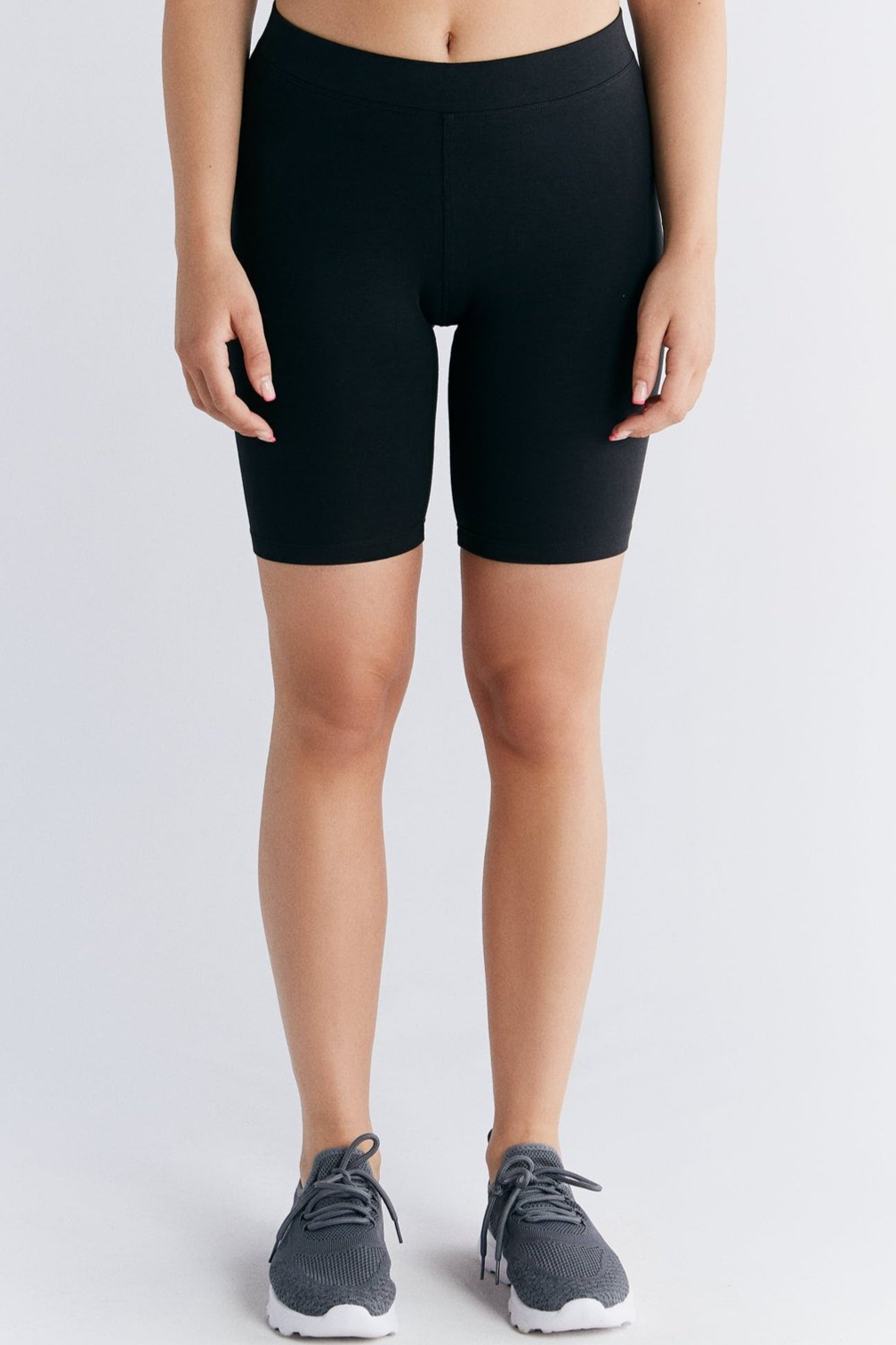 Leela Cotton womens vegan Cycling Shorts Black