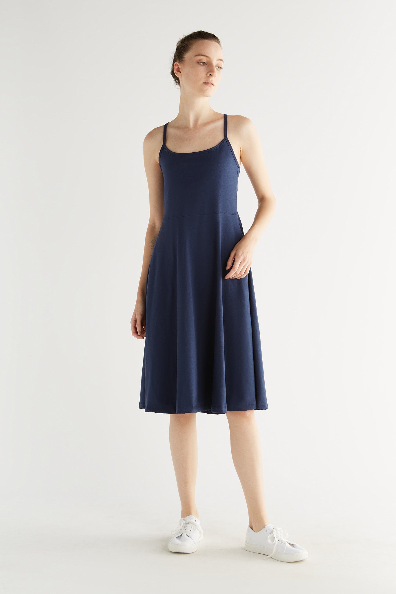 Leela Cotton Strap Dress Admiral Blue