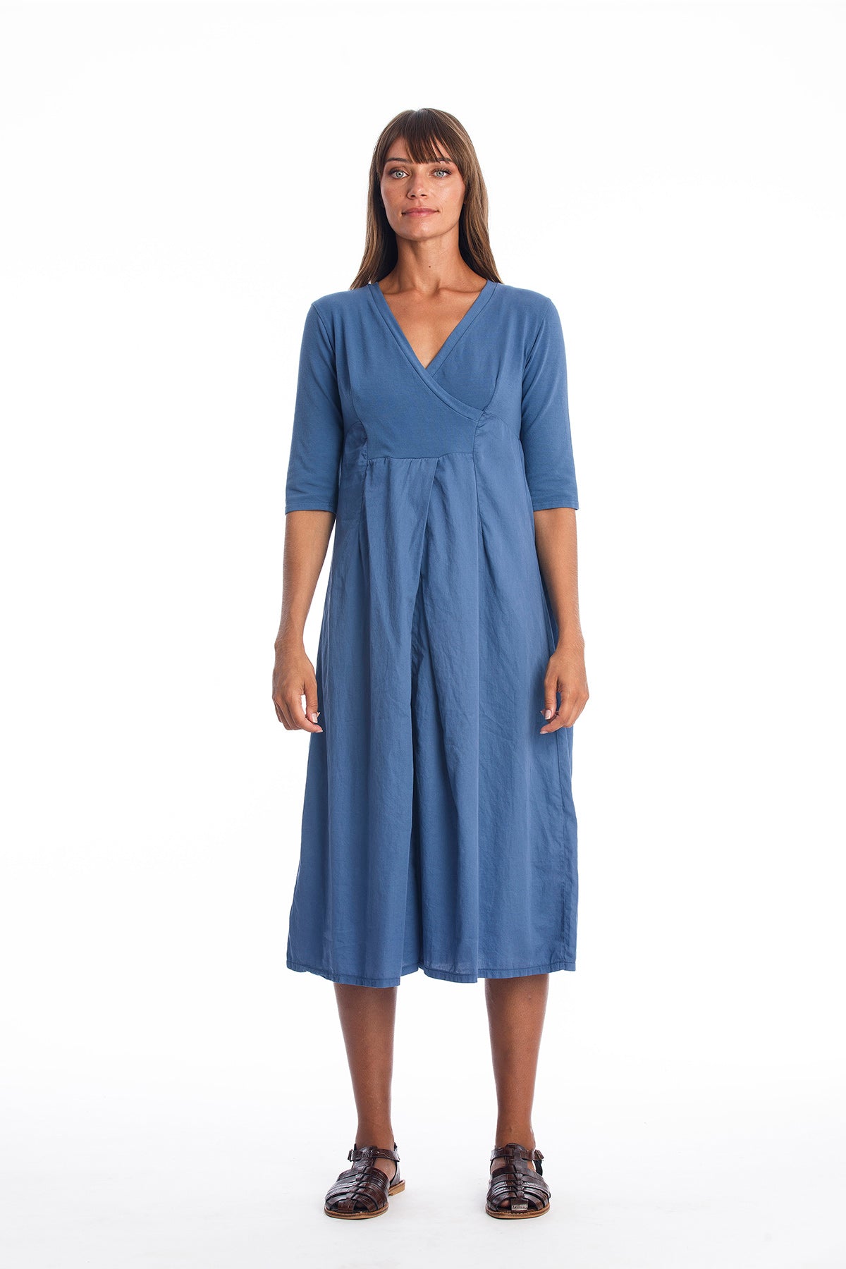 RAVENS VIEW IBIZA womens vegan Dress City Ls Indigo Blue