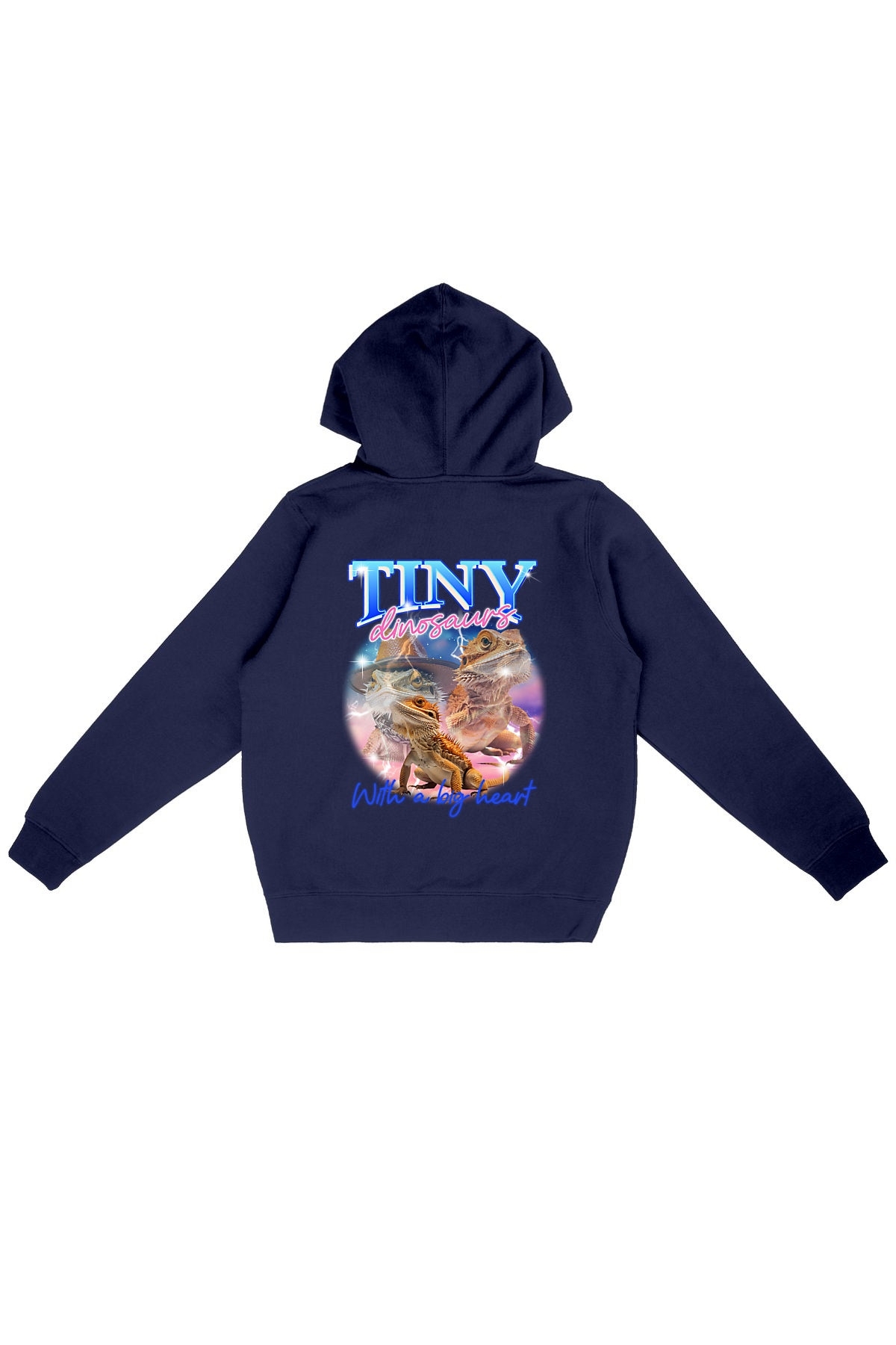 Oat Milk Club Damen vegan Hoodie Tiny Dinosaurs Marineblau