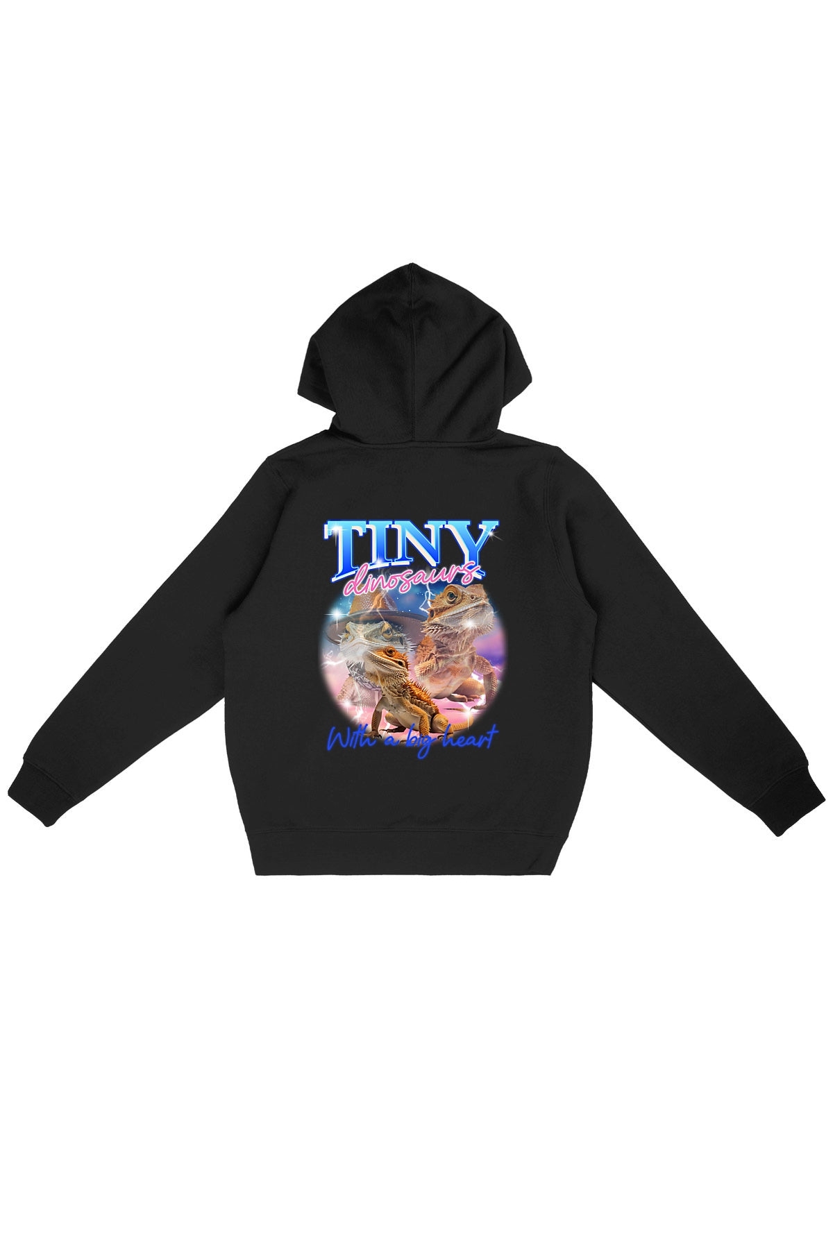 Oat Milk Club Damen vegan Hoodie Tiny Dinosaurs Schwarz