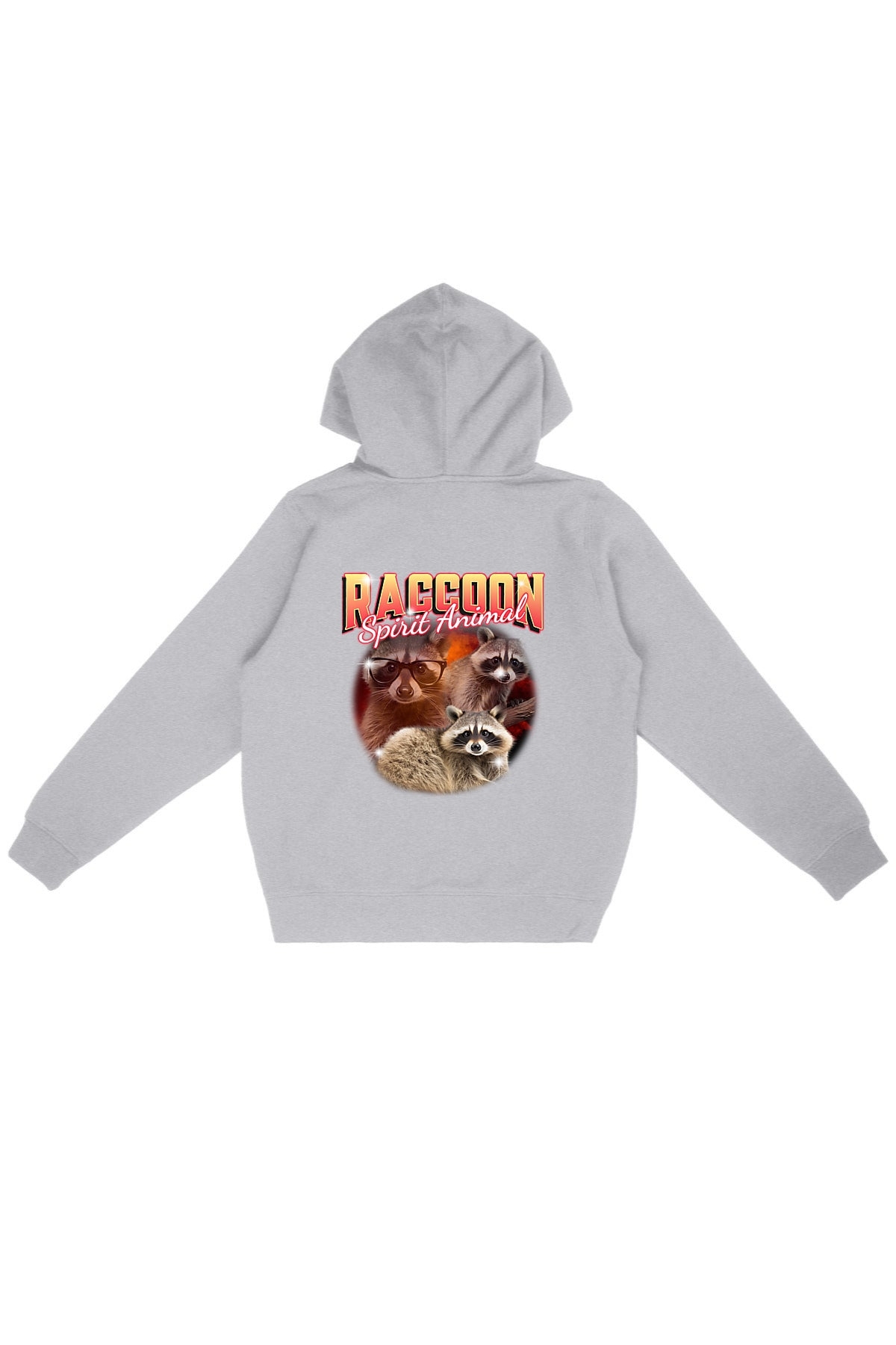 Oat Milk Club Damen vegan Hoodie Raccoon Spirit Animal Heather Grey