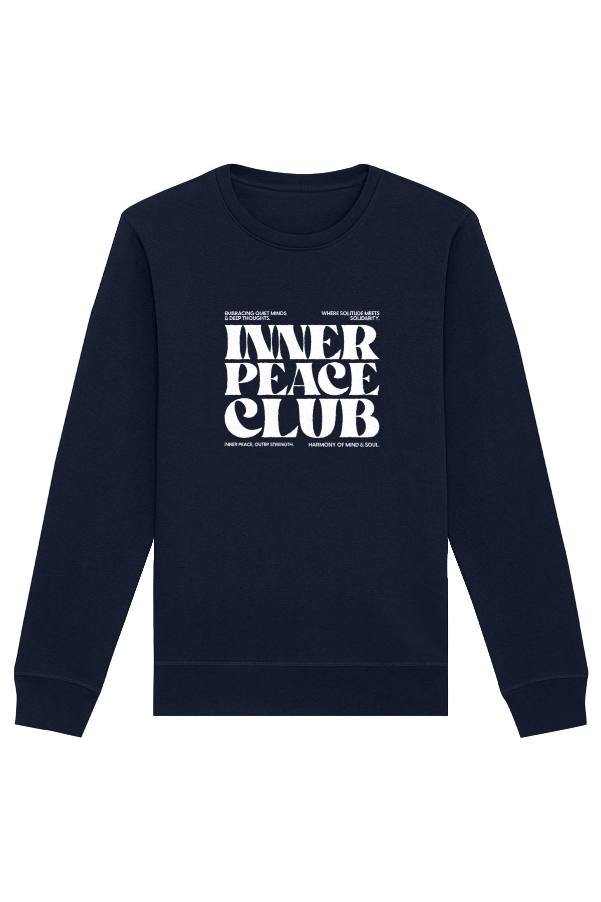 Oat Milk Club Damen vegan Sweatshirt Inner Peace Club Marineblau