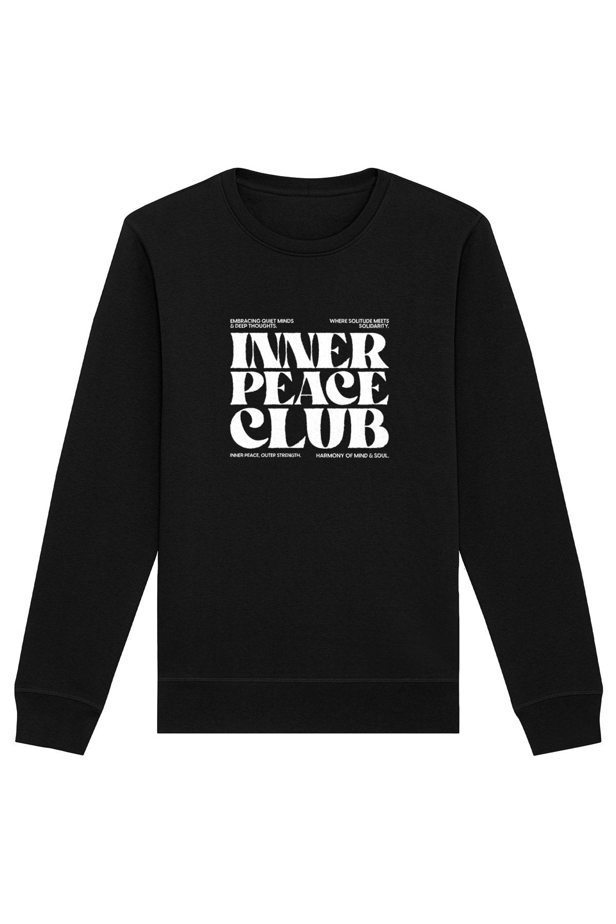 Oat Milk Club Damen vegan Sweatshirt Inner Peace Club Schwarz