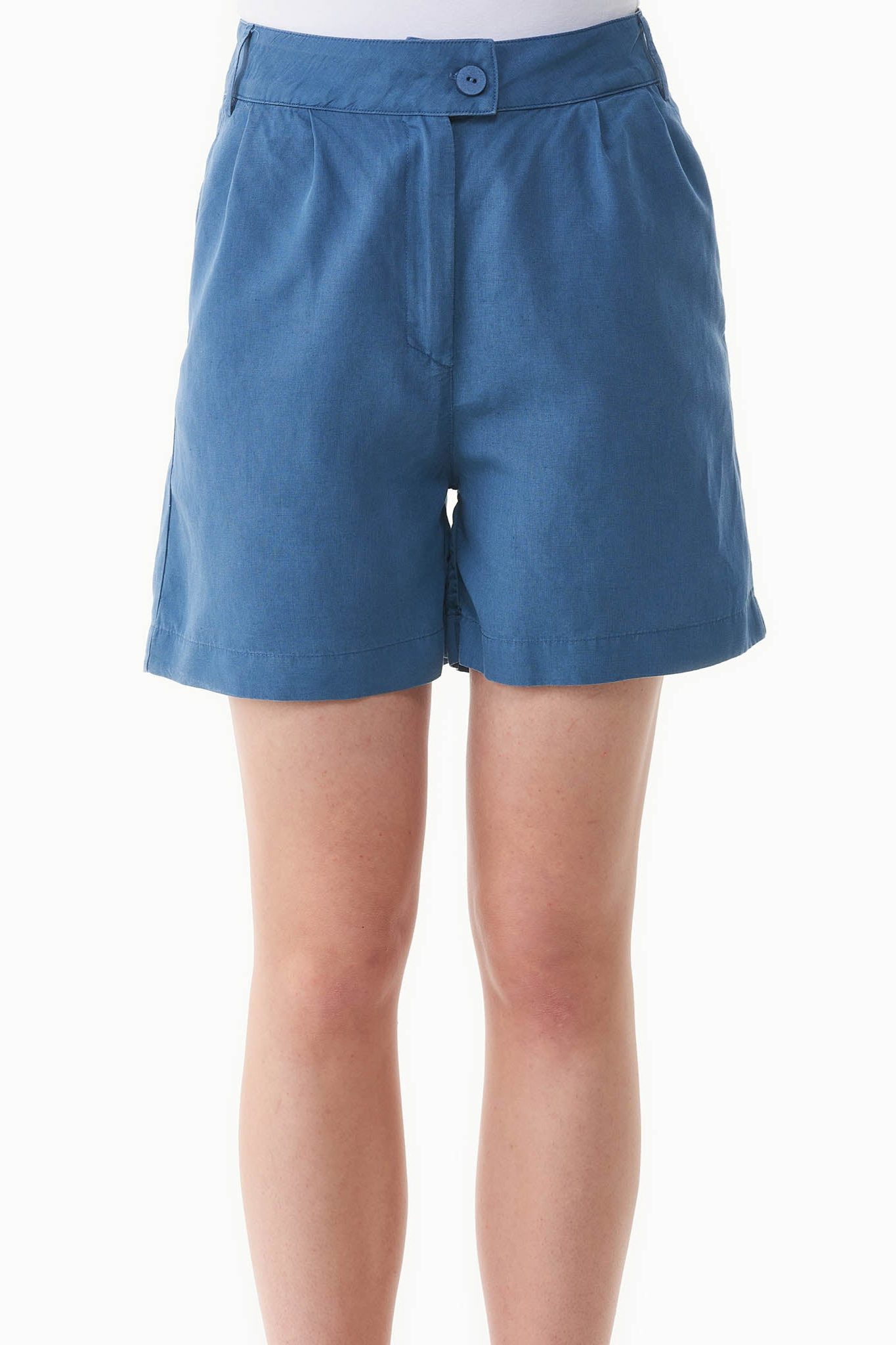 ORGANICATION Damen vegan Kurze Hosen Blau