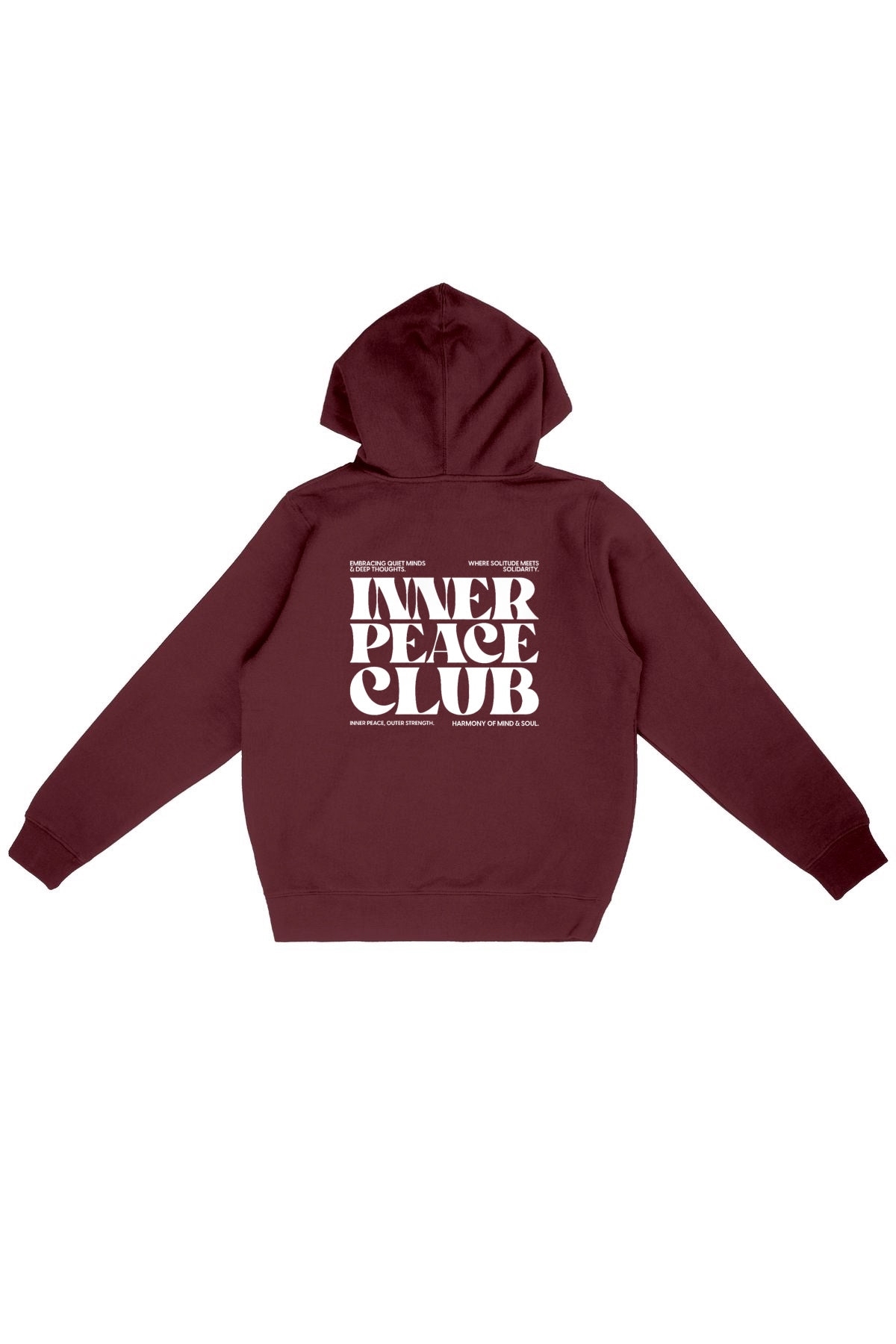 Oat Milk Club Damen vegan Hoodie Inner Peace Club Burgundy