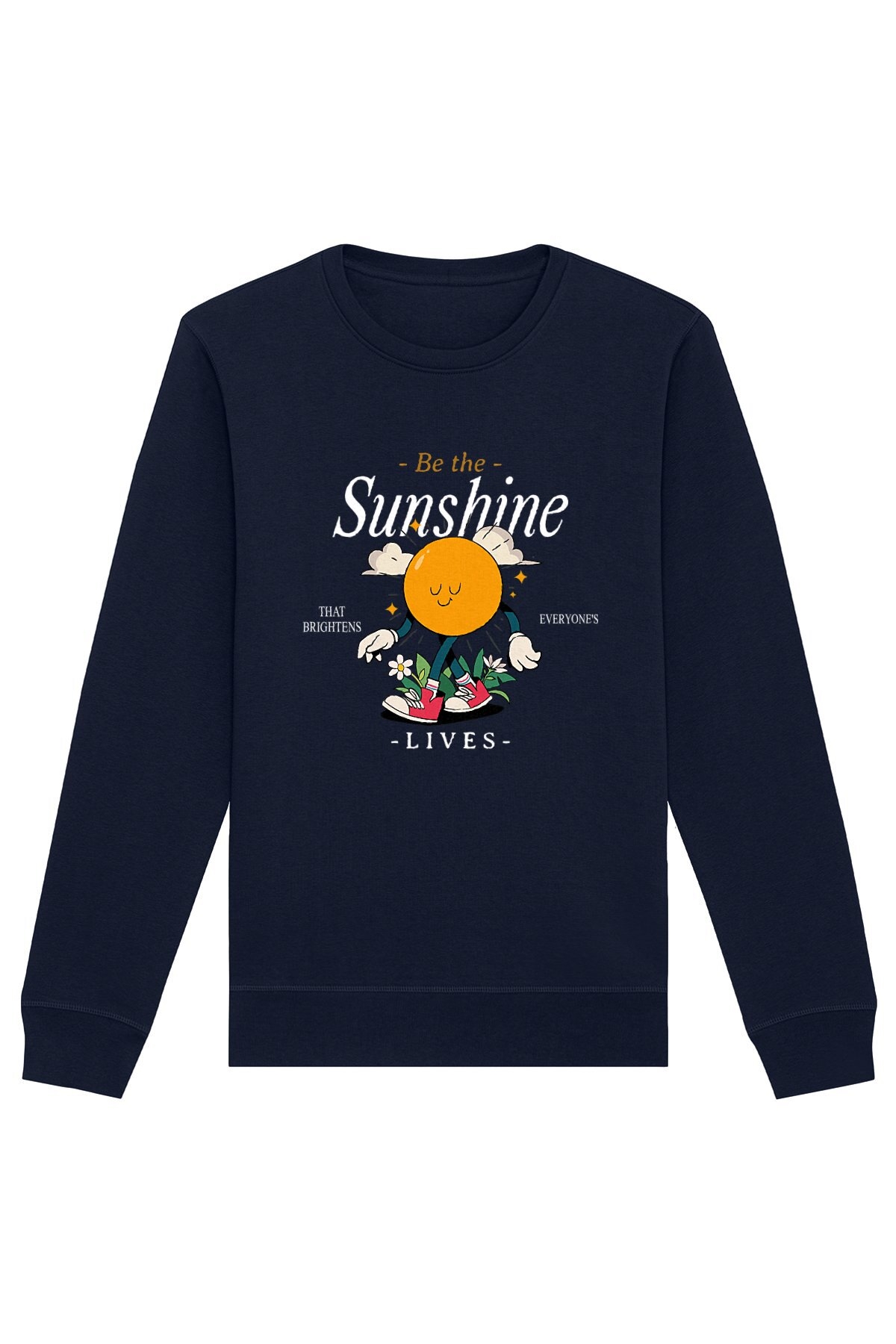 Oat Milk Club Damen vegan Sweatshirt Be The Sunshine Marineblau