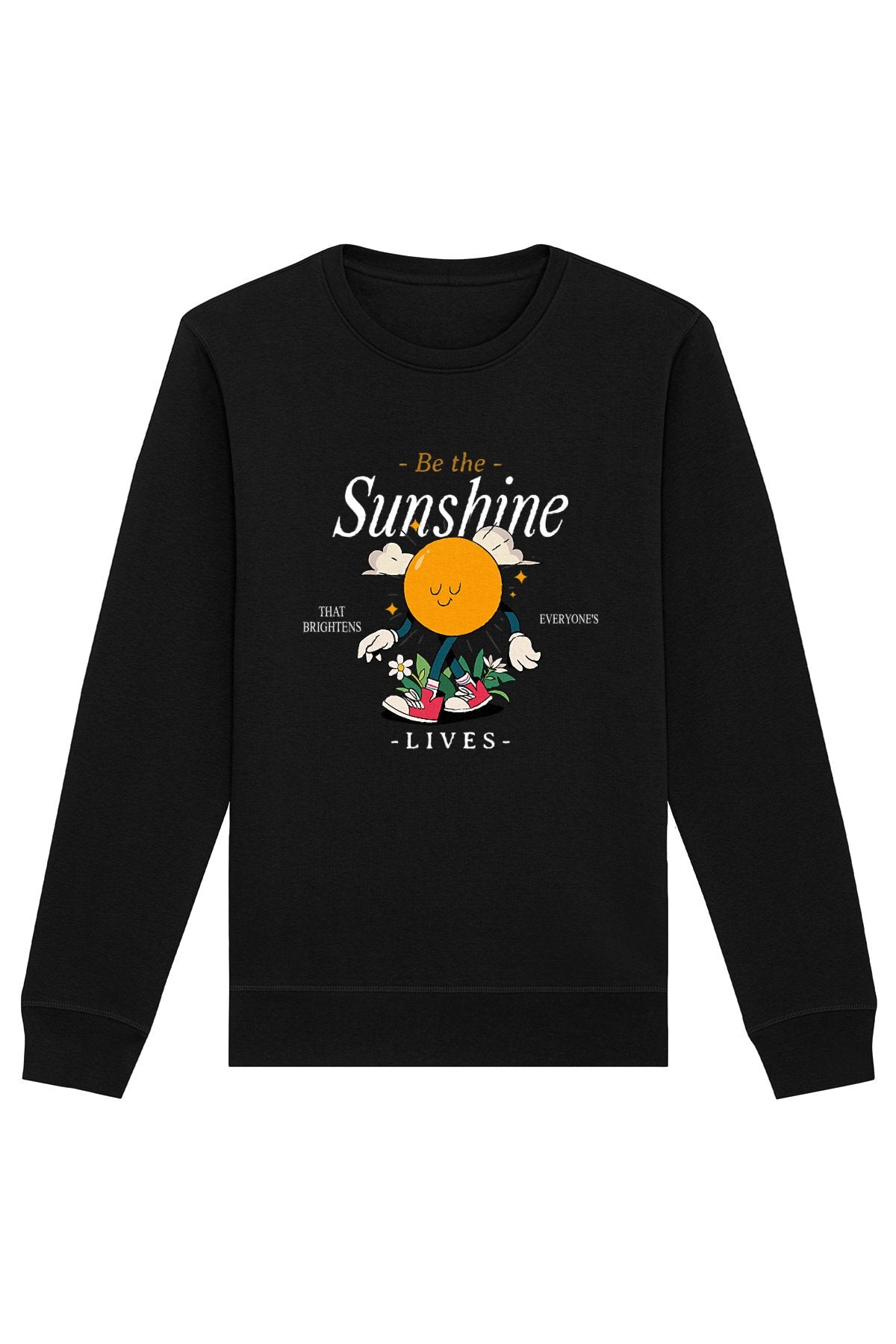 Oat Milk Club Damen vegan Sweatshirt Be The Sunshine Schwarz