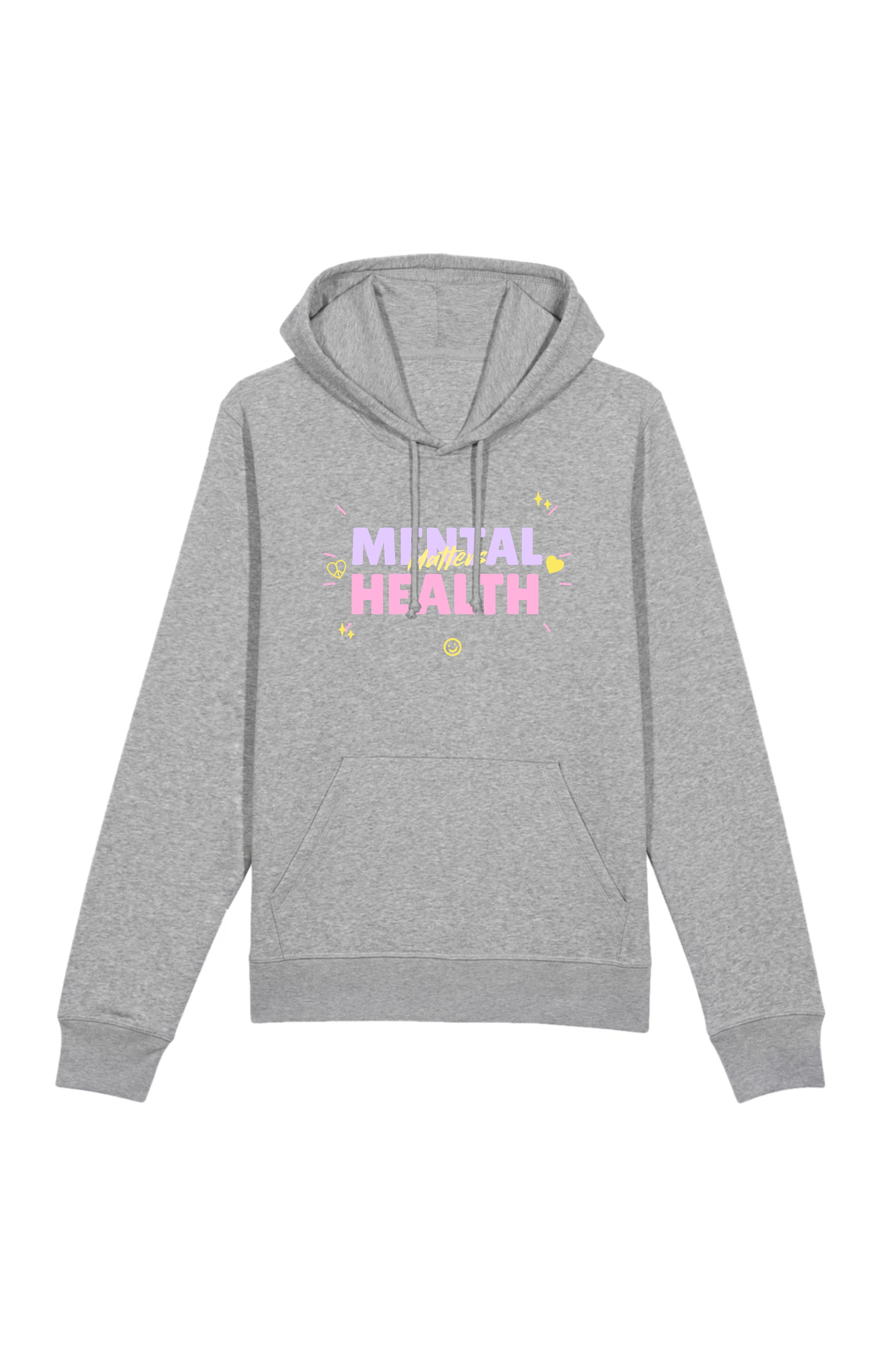 Oat Milk Club Damen vegan Hoodie Cotton Mental Health Matters Grau