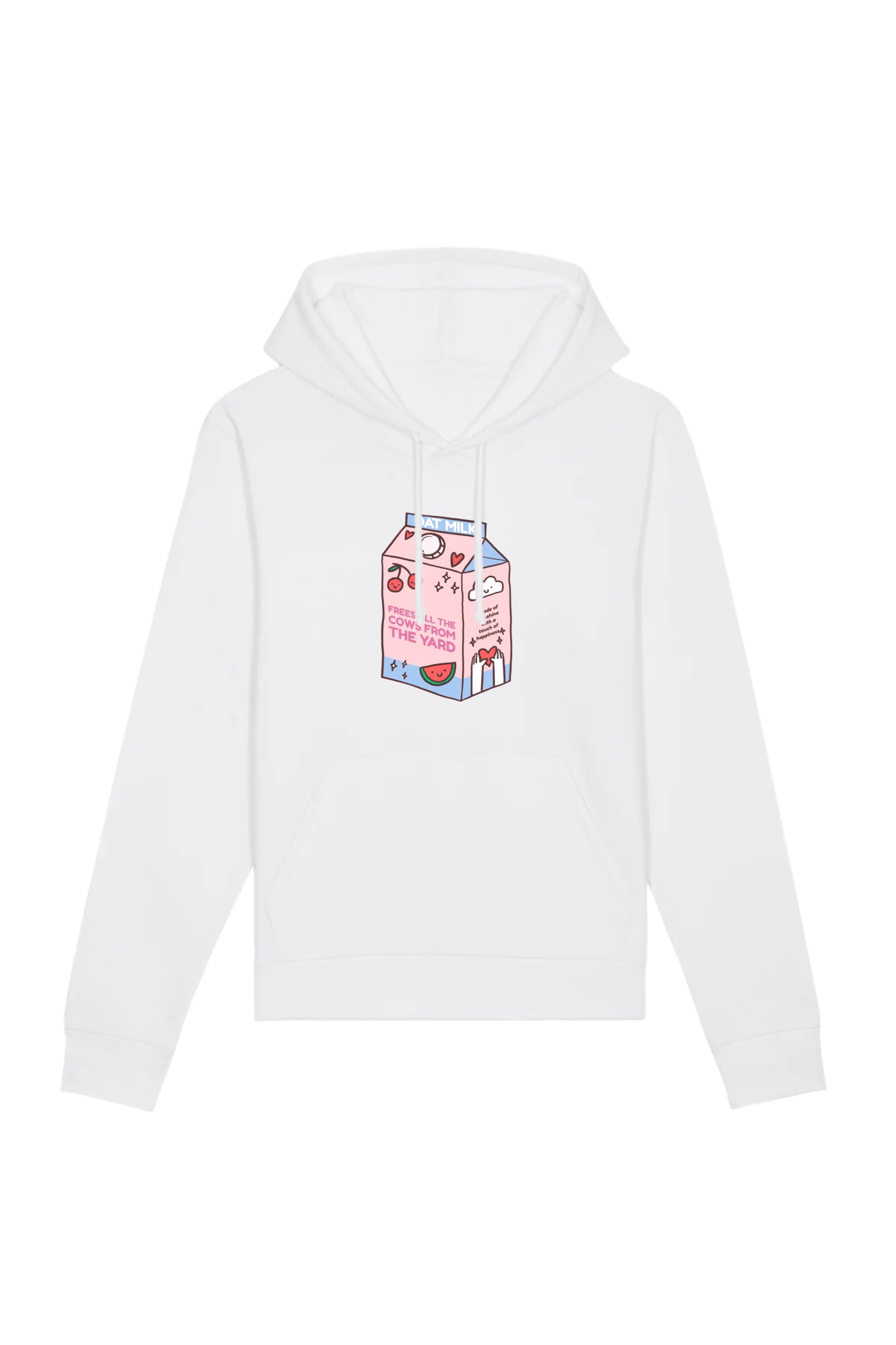 Oat Milk Club Damen vegan Hoodie Meine Hafermilch Befreit Alle KÃ¼he Vom Hof Unisex WeiÃŸ