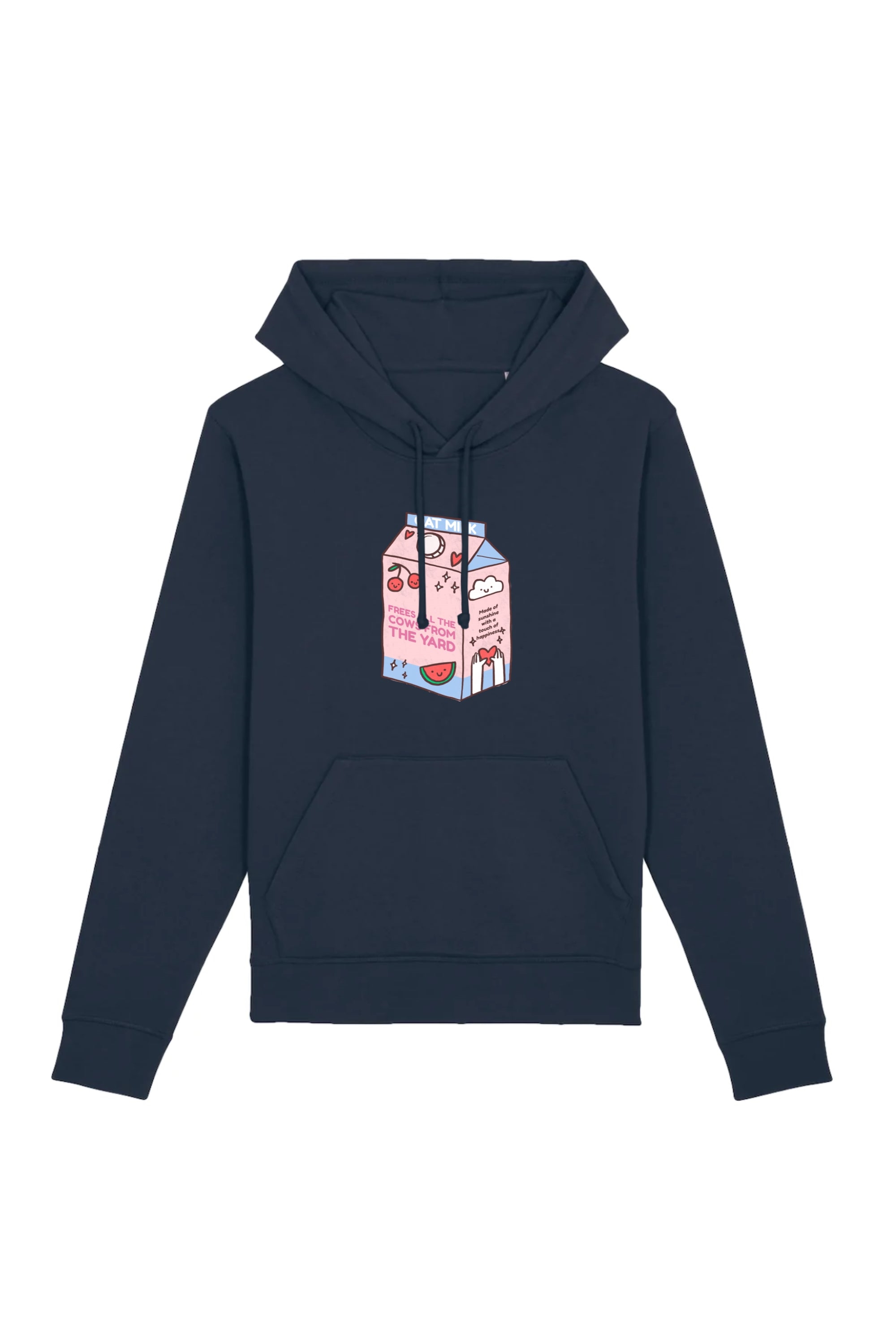 Oat Milk Club Damen vegan Hoodie Meine Hafermilch Befreit Alle KÃ¼he Vom Hof Unisex Marineblau