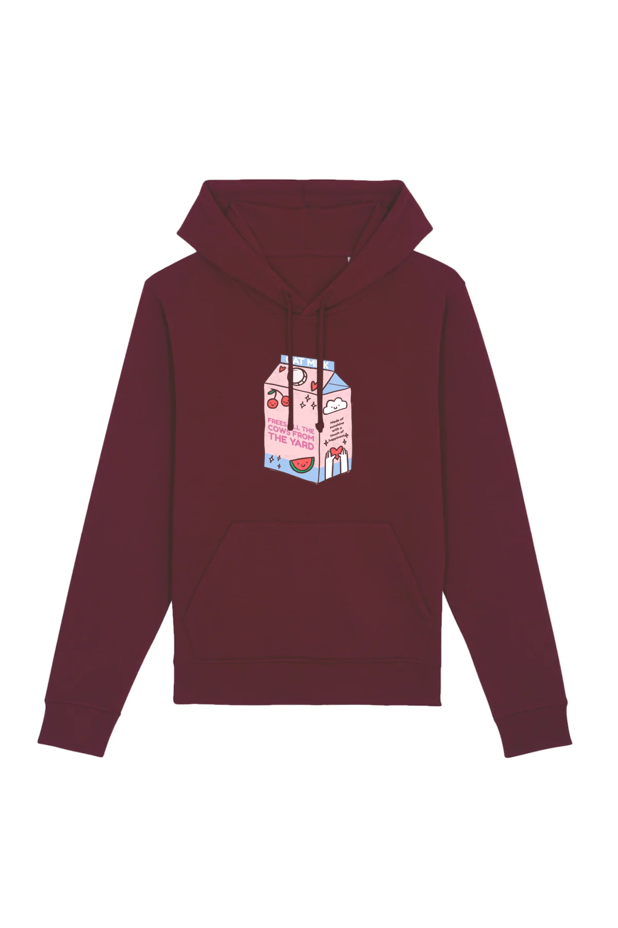 Oat Milk Club Damen vegan Hoodie Meine Hafermilch Befreit Alle KÃ¼he Vom Hof Unisex Maroon